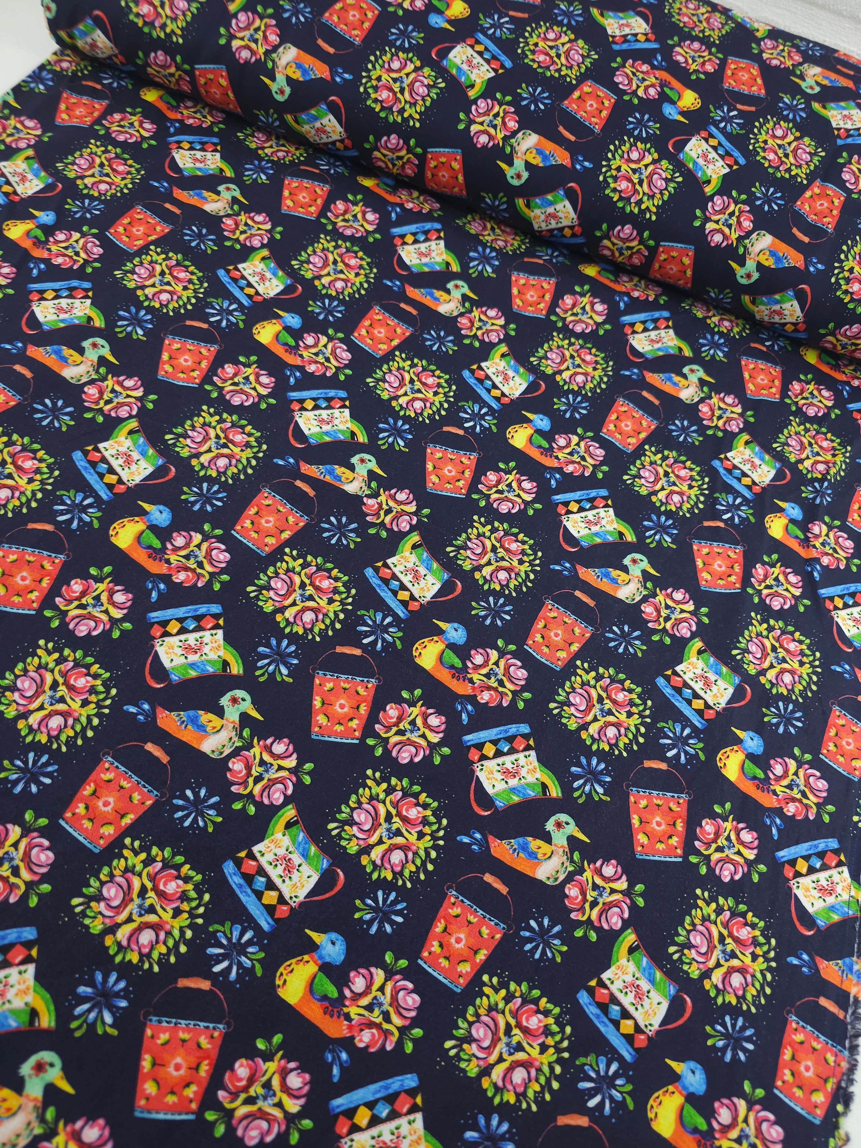 Indigo Bohemian Floral Waters 100% Cotton