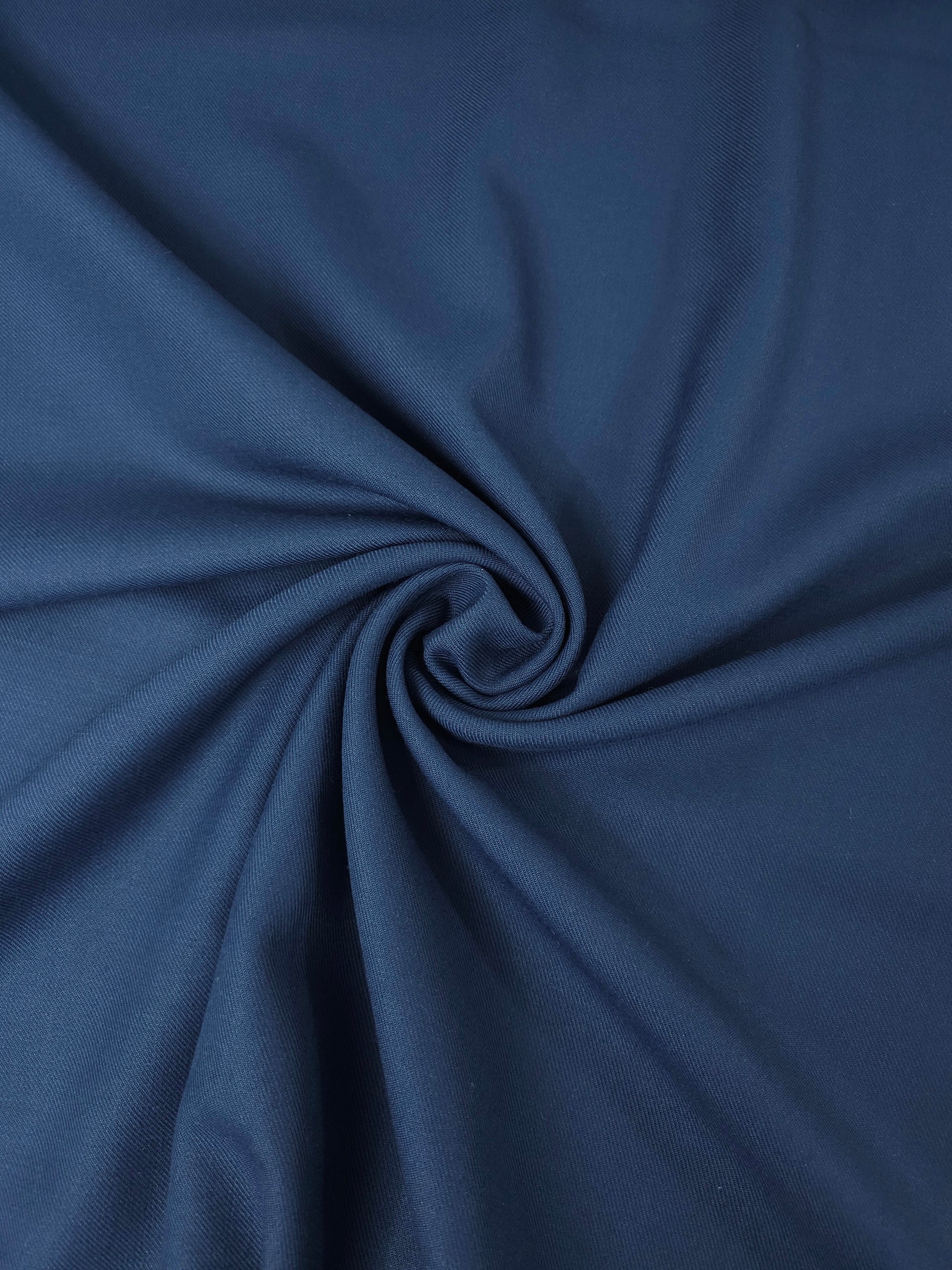 Deep Petrol Teal Twill Poly Wool Suiting
