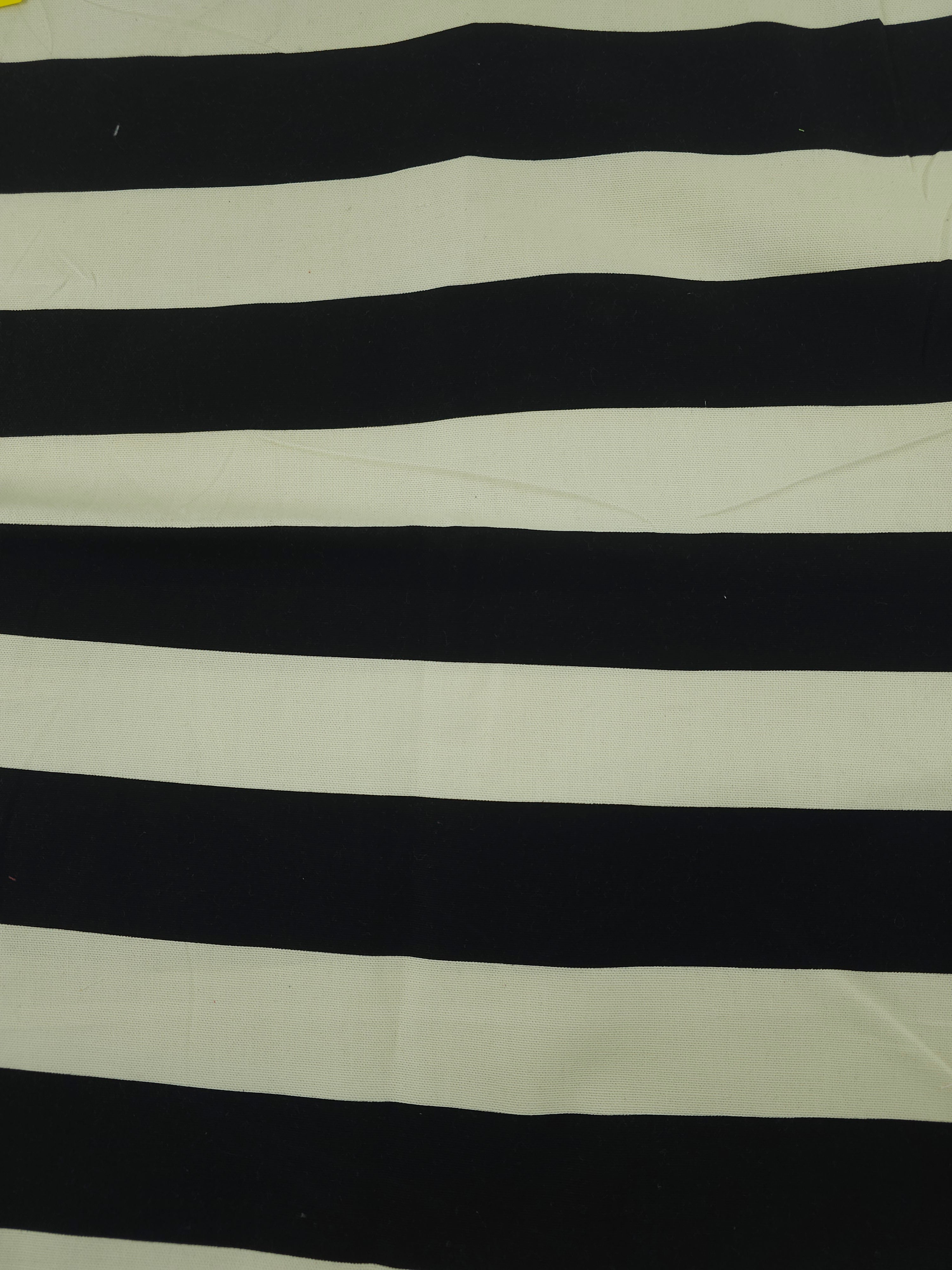 Black striped Cotton- 1m piece