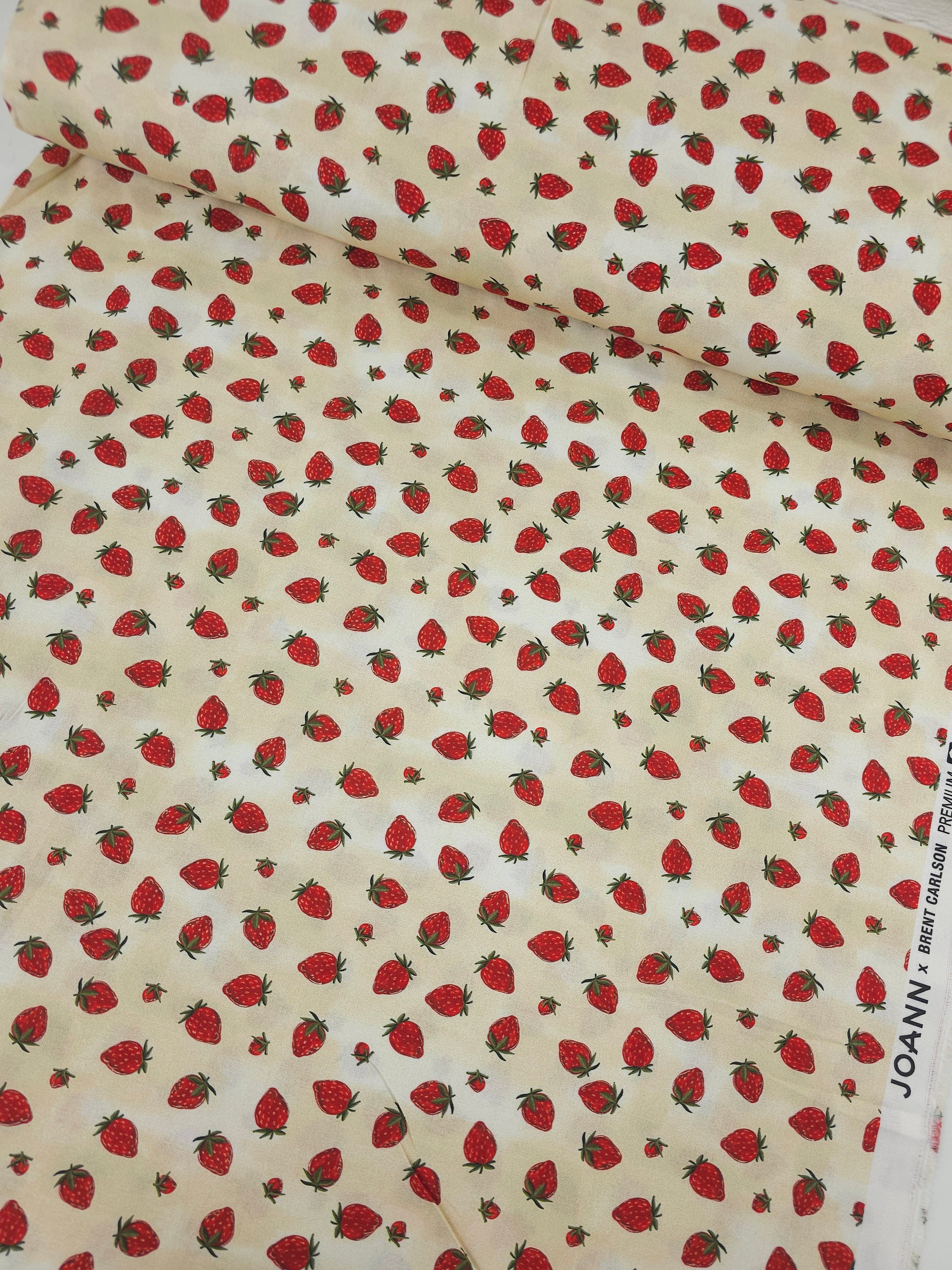 Retro Strawberry 100% Cotton - Joann x Brent Carlson