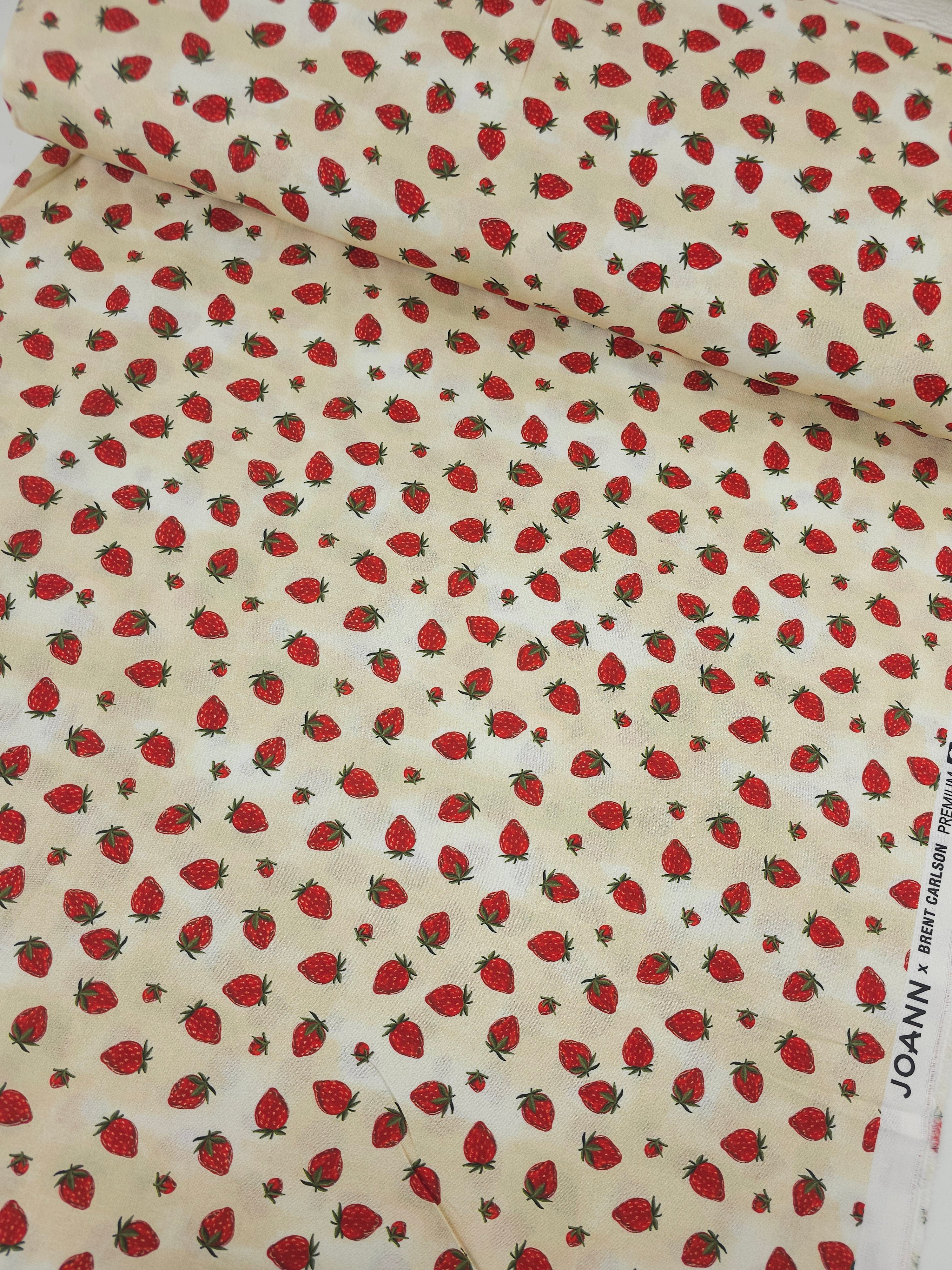 Retro Strawberry 100% Cotton - Joann x Brent Carlson