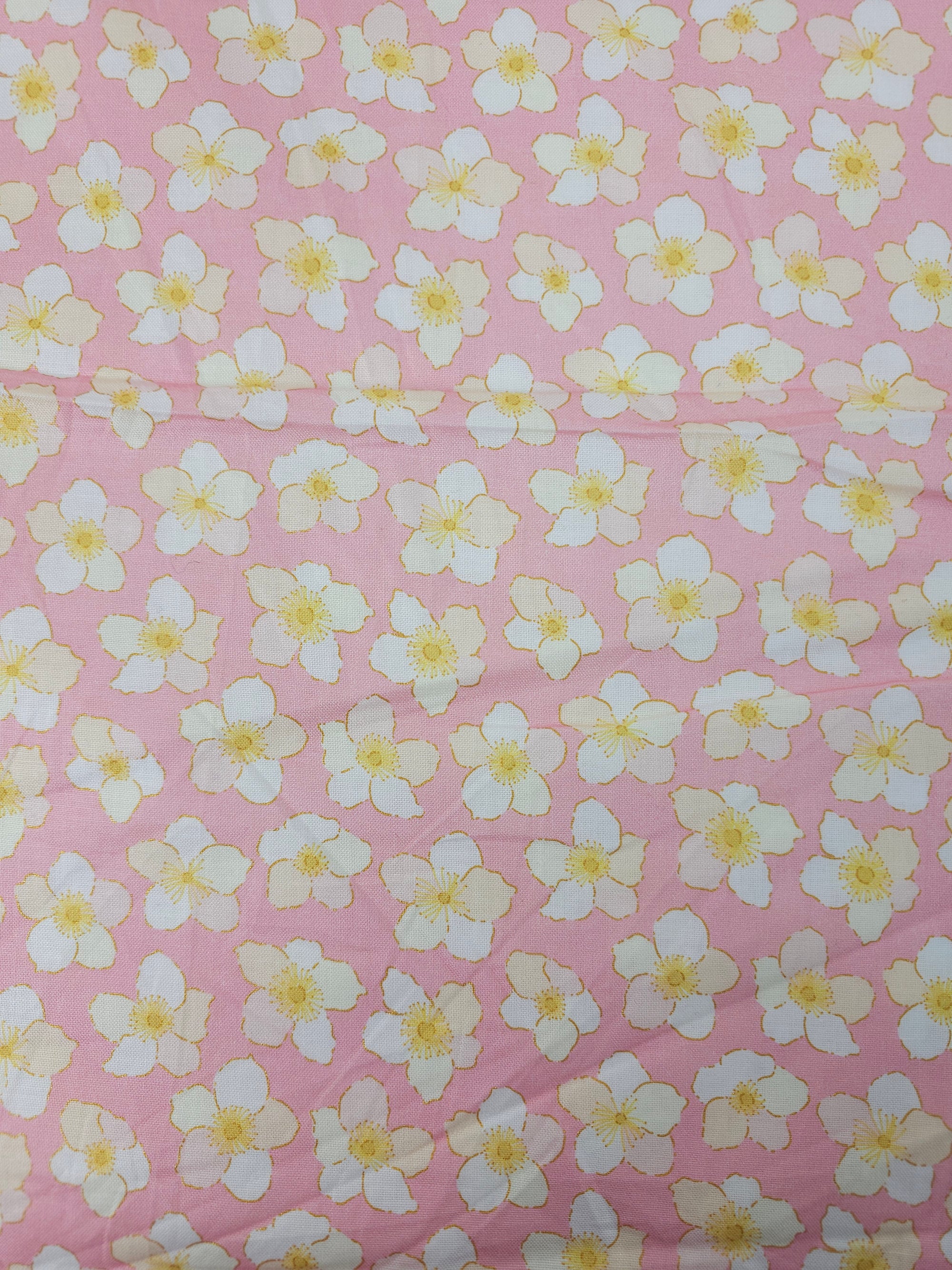 Pink Daisy Flower 100% Cotton