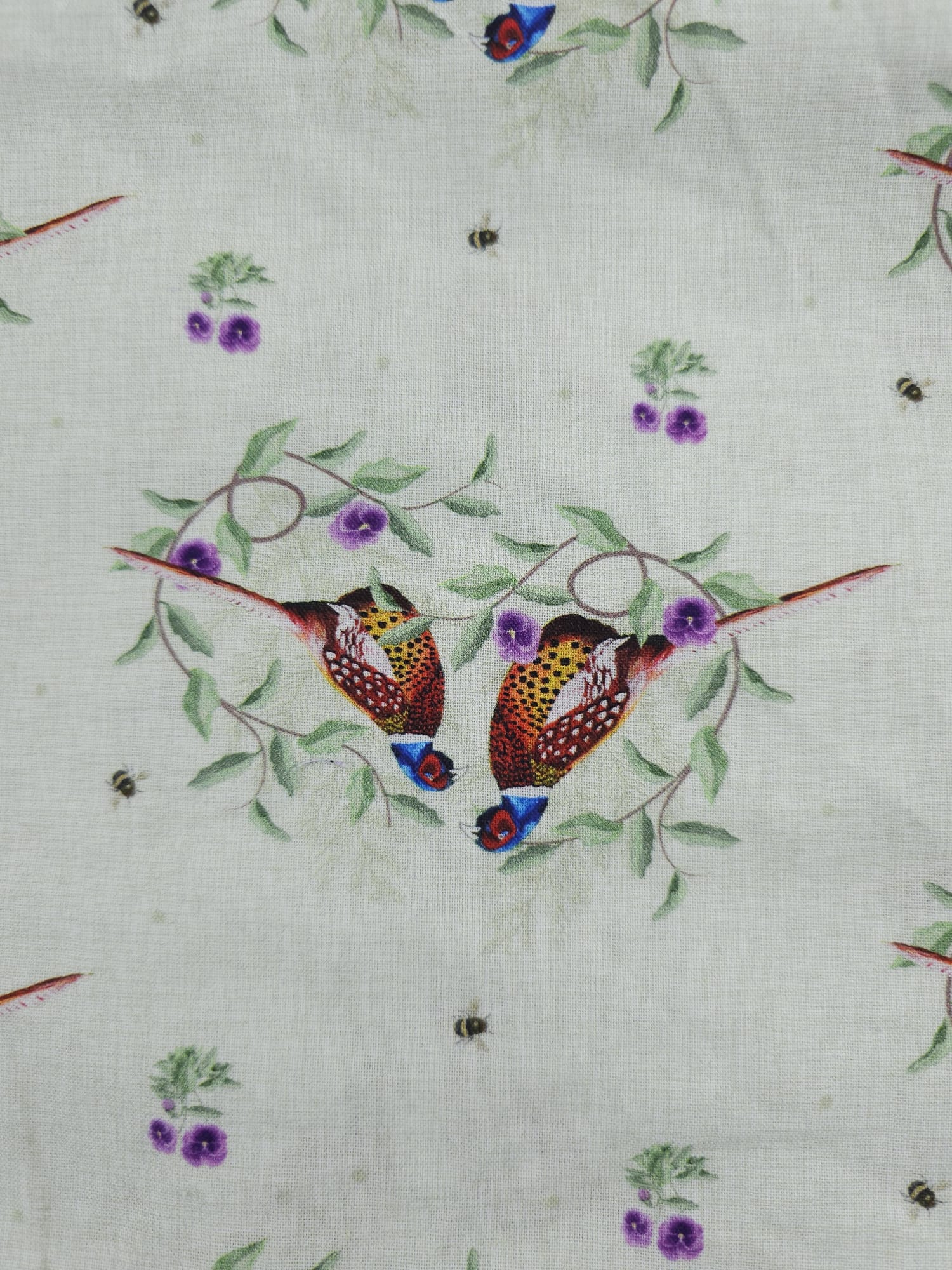 Folklore Peacock Cotton - 2m Piece