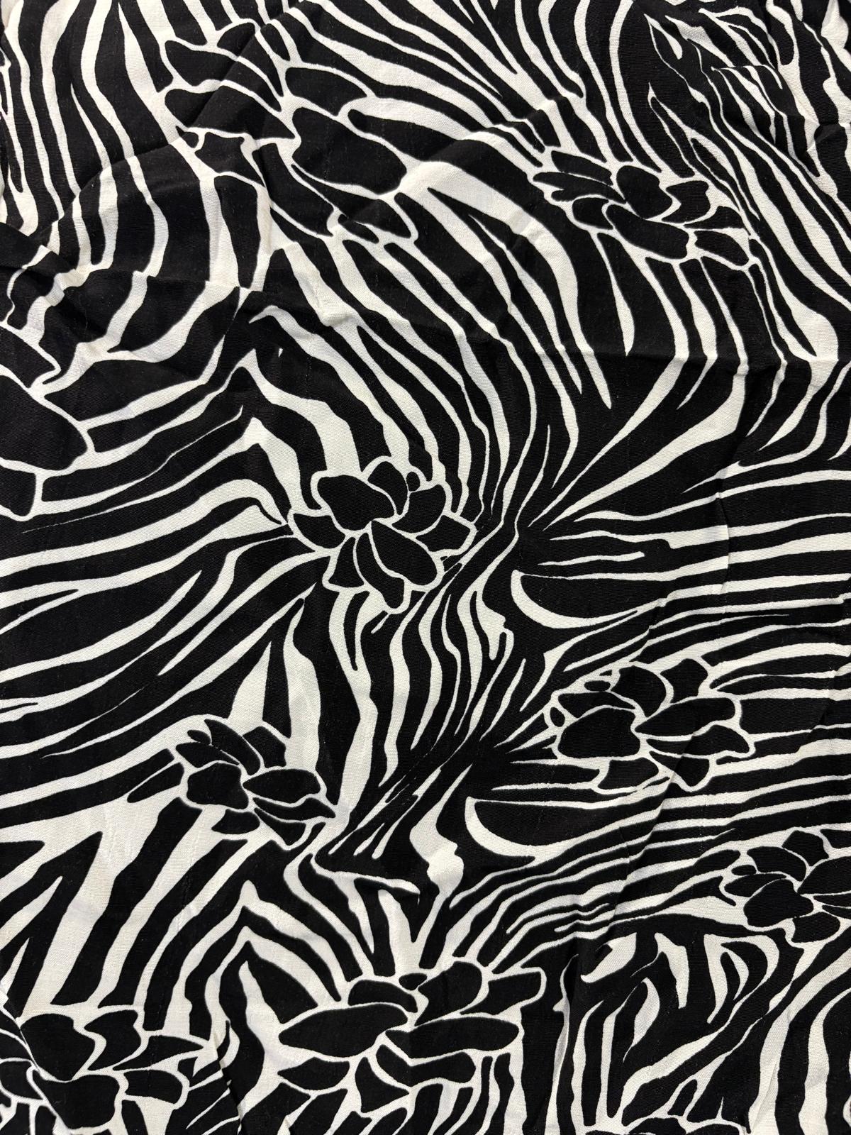 Zebra Bloom Viscose Crepe - Various Sizes