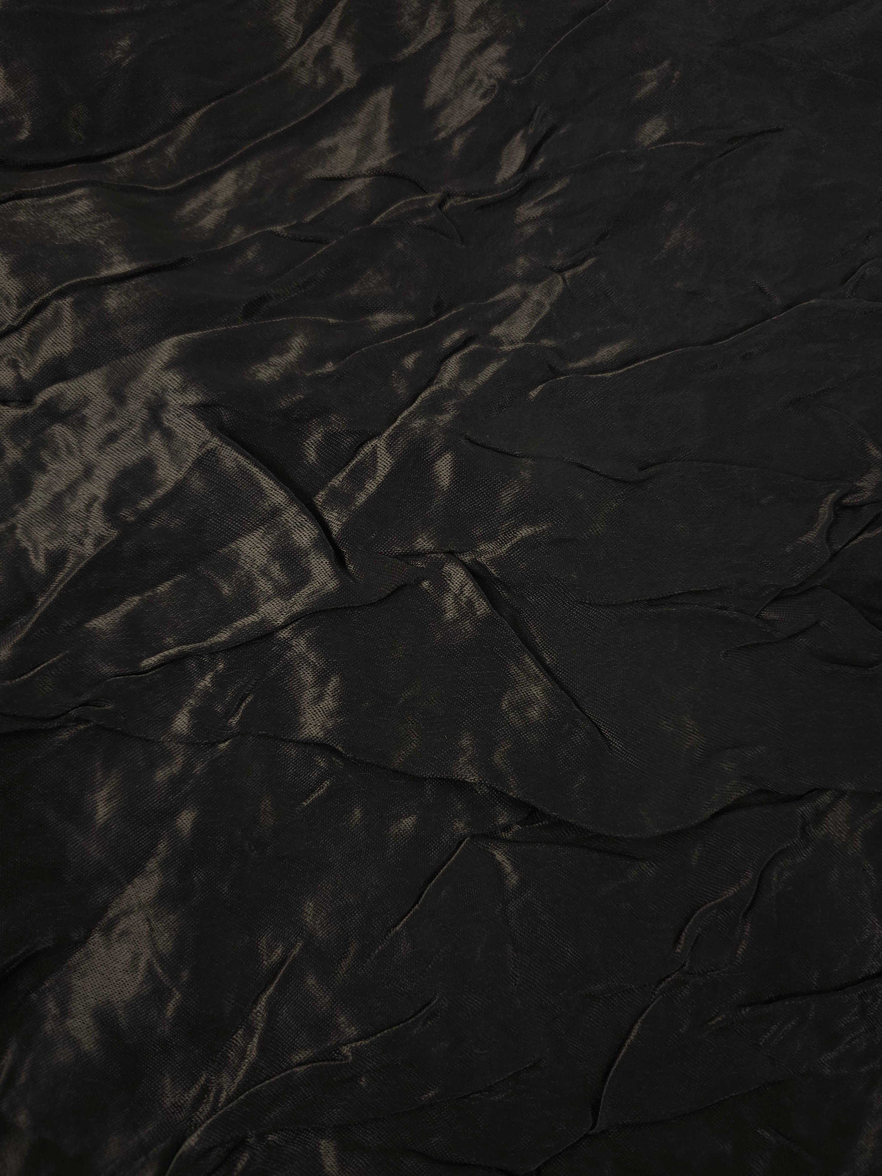 Black Viscose sateen- 2.5m piece