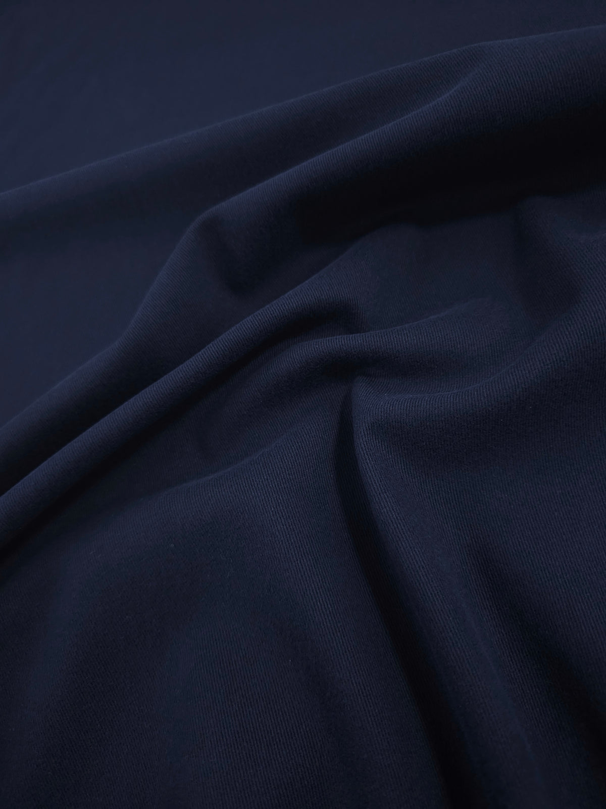 Midnight Navy Brushed Cotton Twill