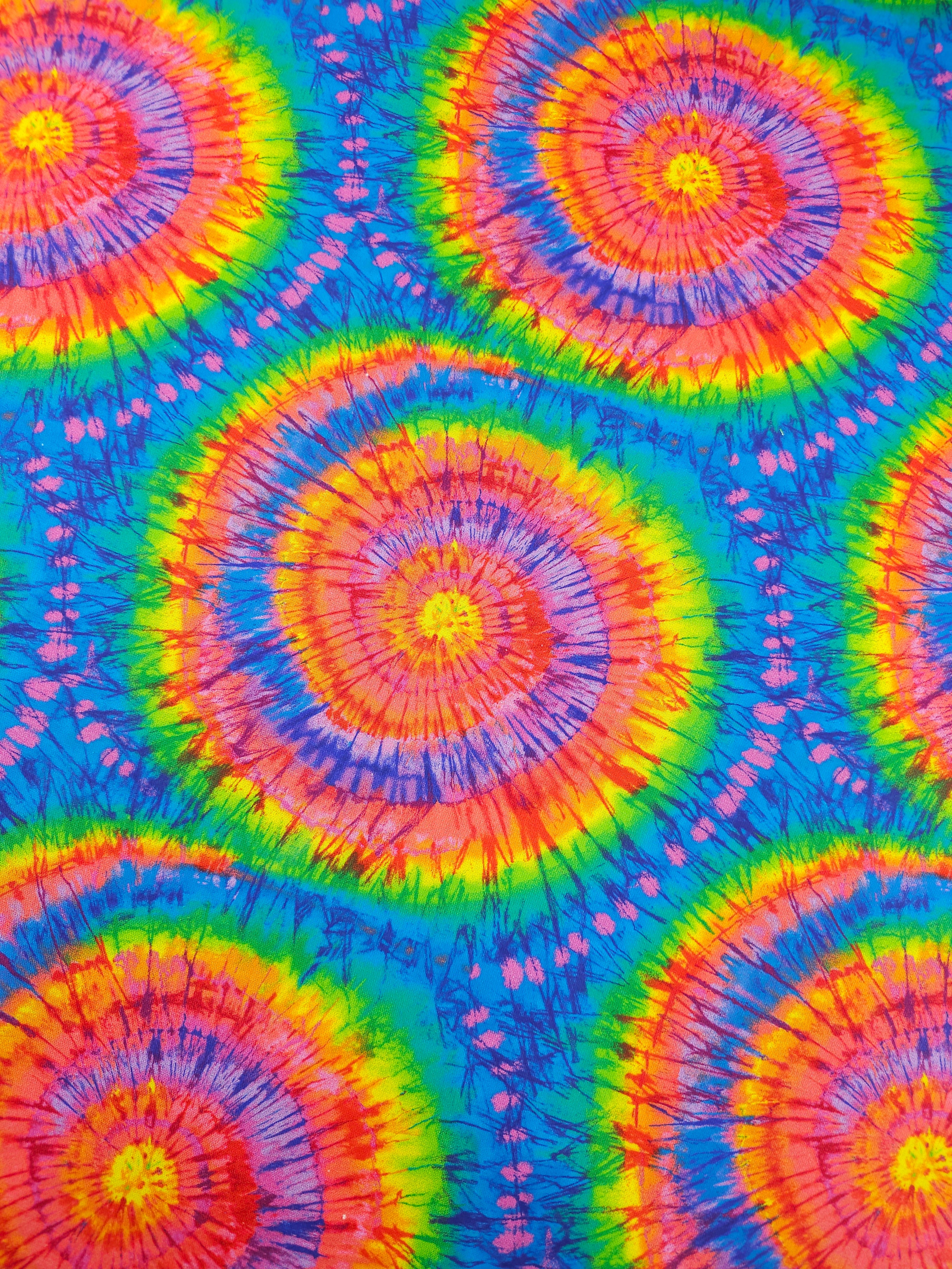 Rainbow Tie-Dye Spiral 100% Cotton