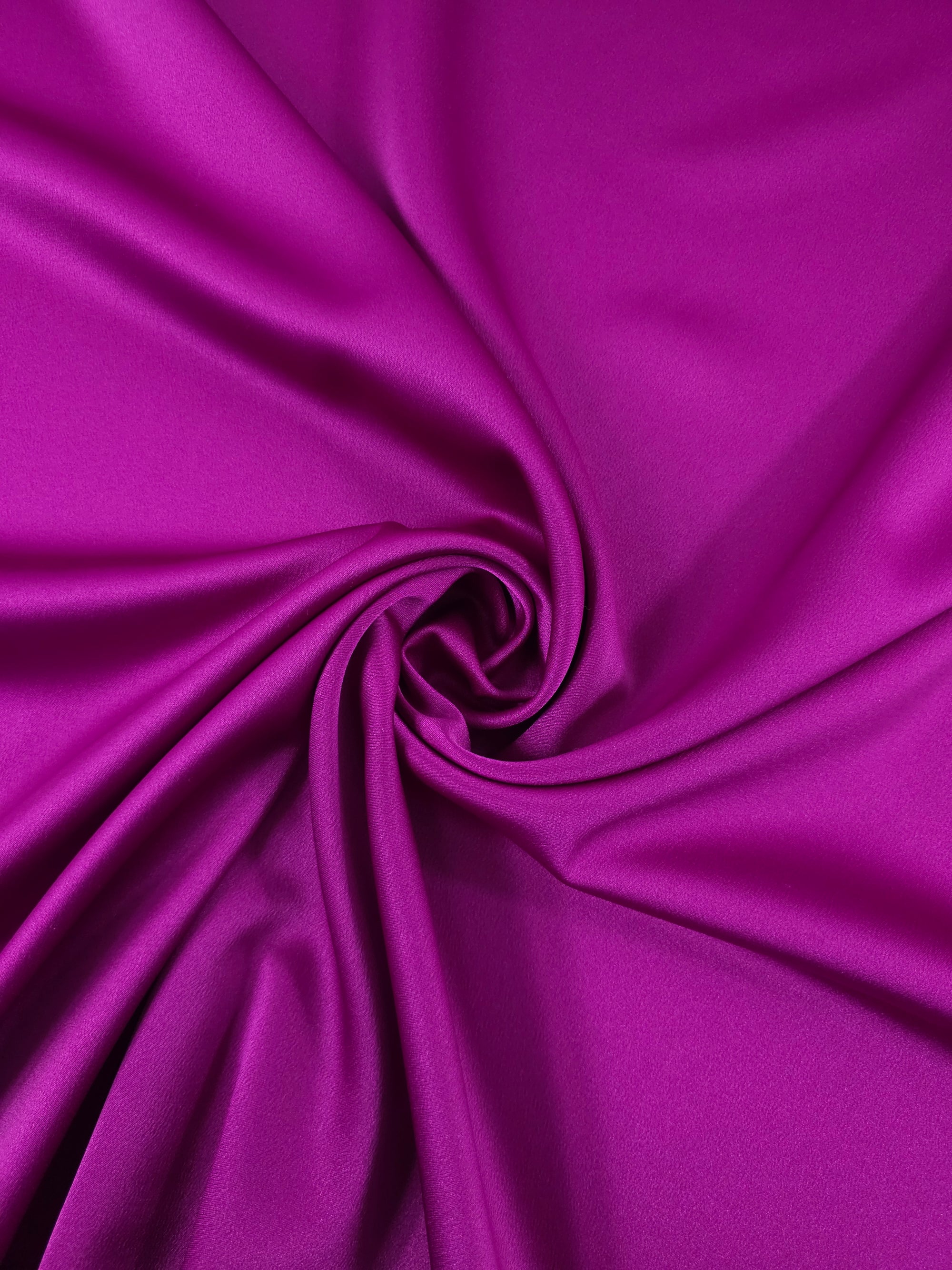 Magenta Purple Crepe Backed Satin Stretch