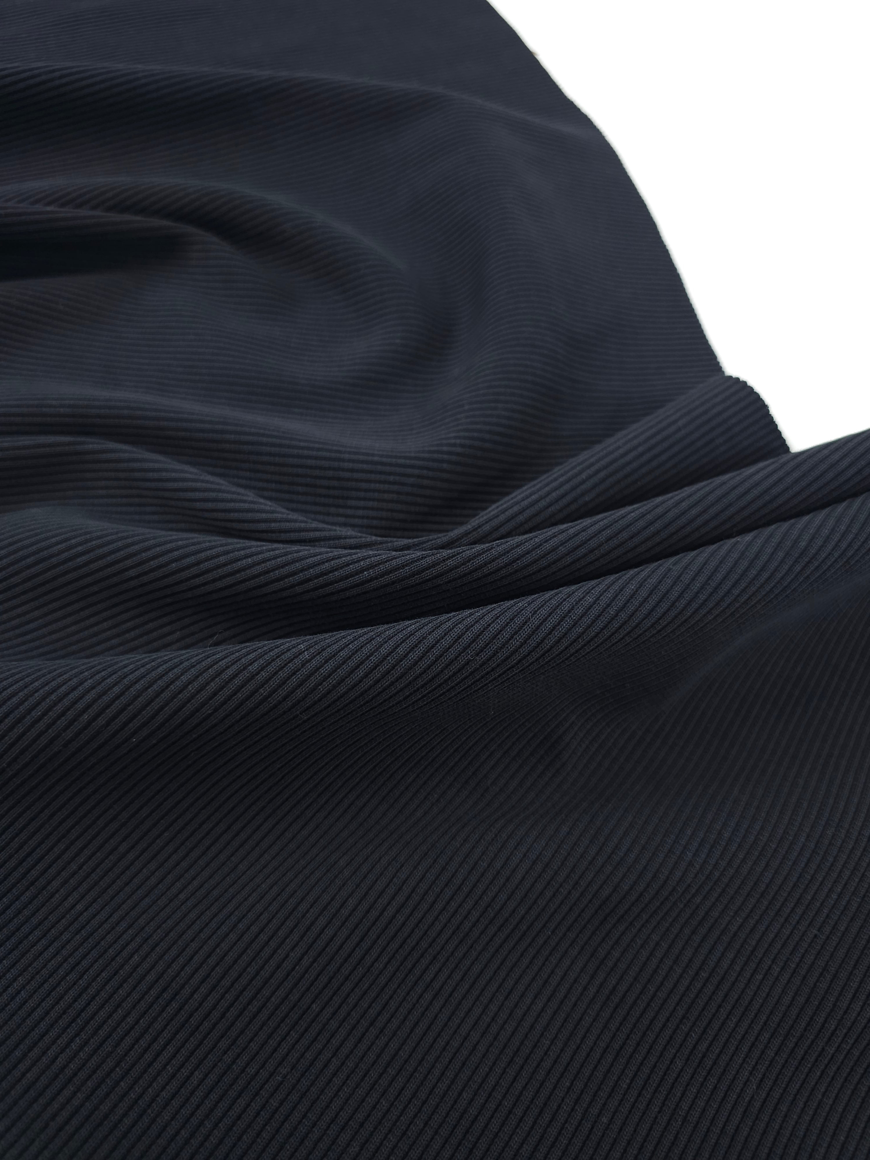 Black Knit Heavy Ribbing - 25cm Piece - Gymshark