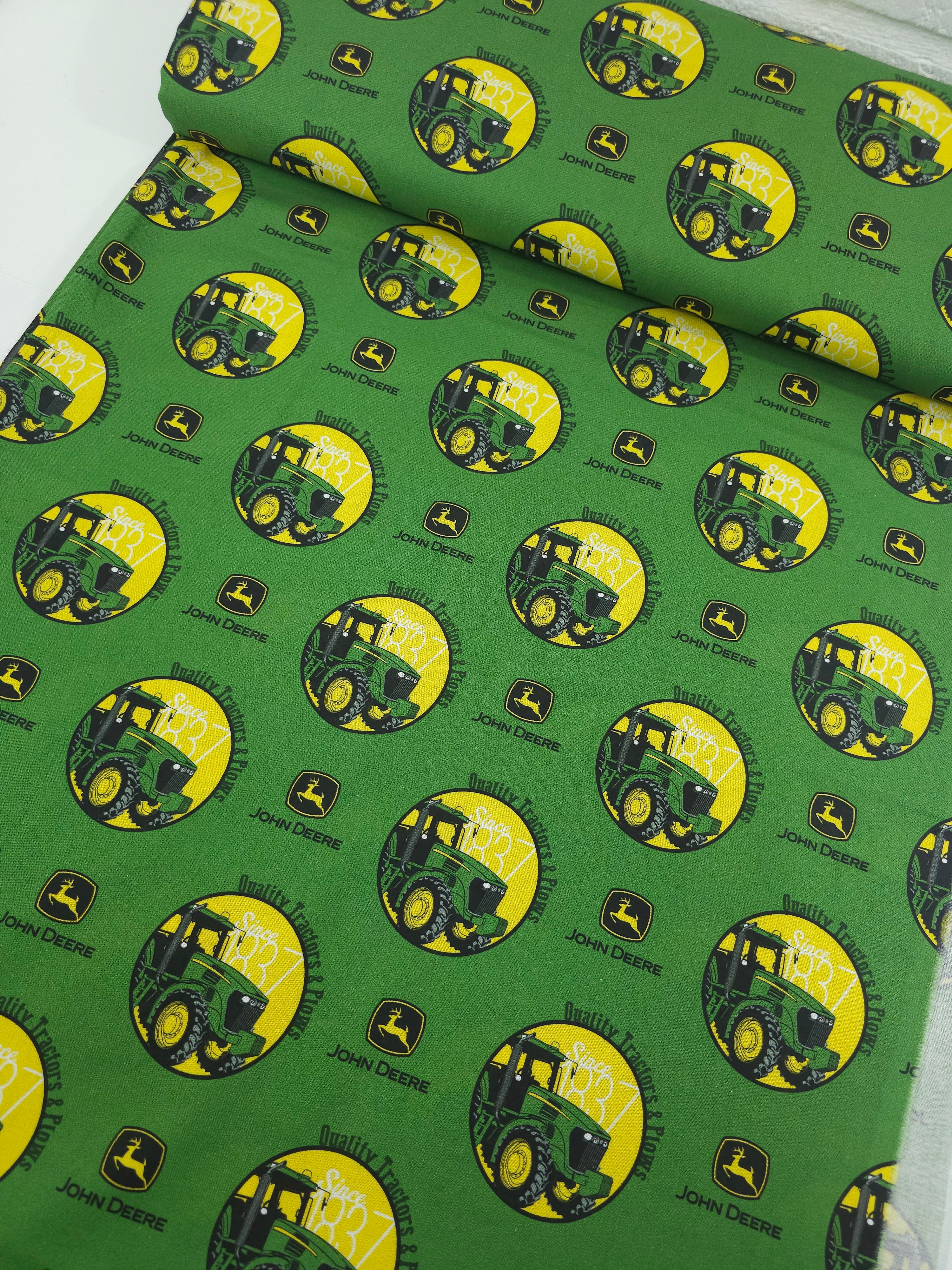 John Deere Tractor Icon 100% Cotton