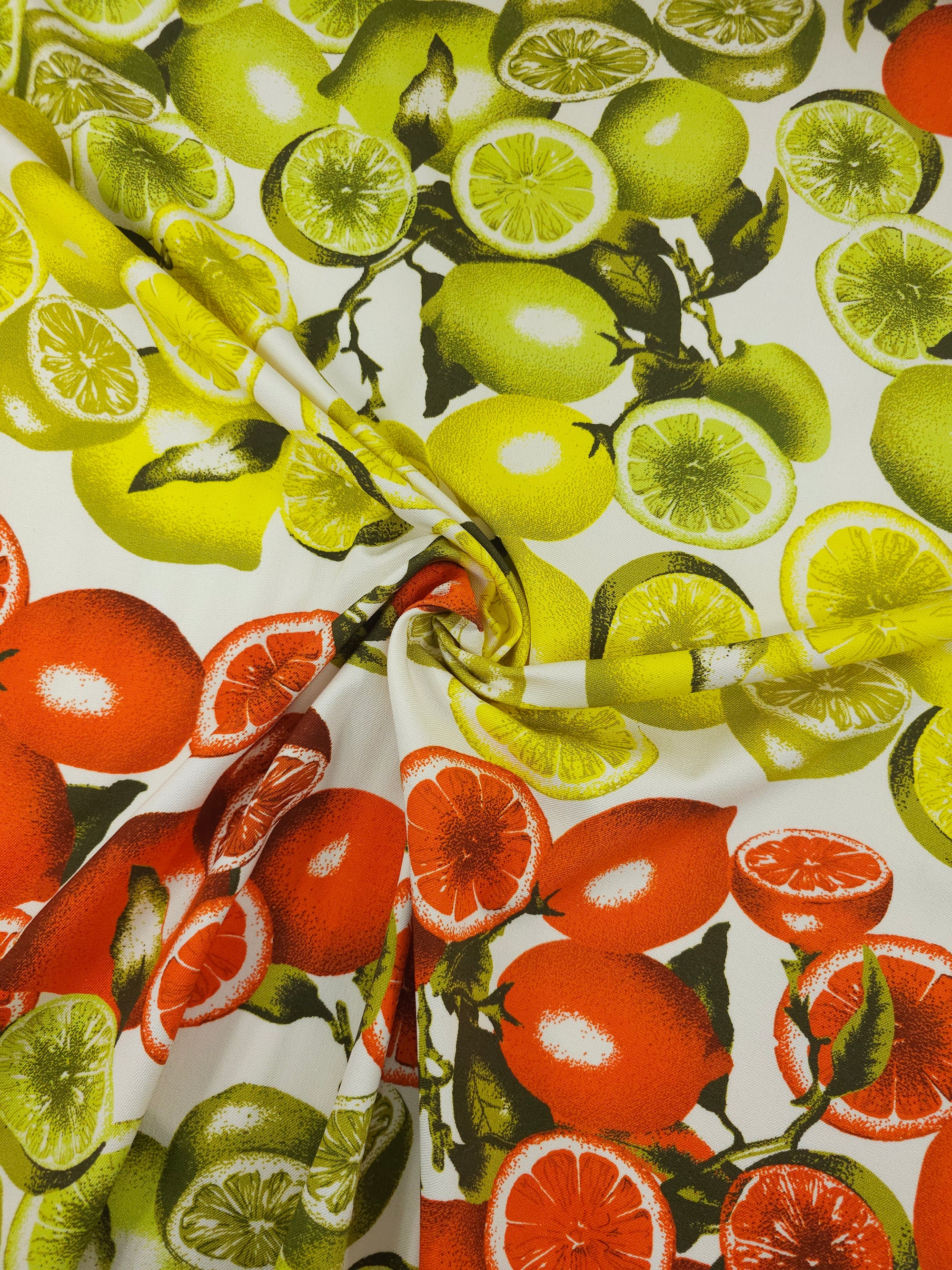 Citrus Fruit Gradient Cotton Twill