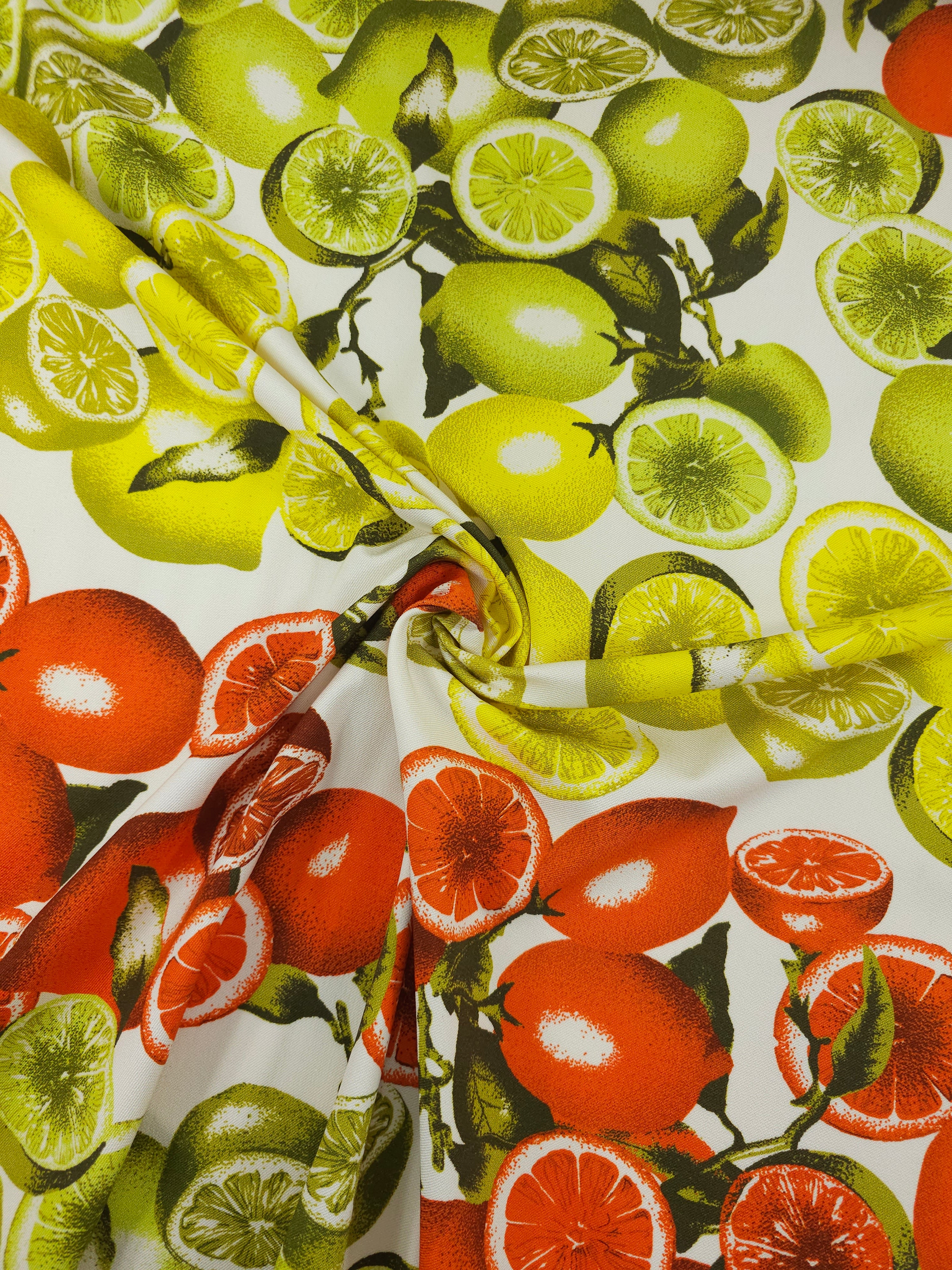 Citrus Fruit Gradient Cotton Twill