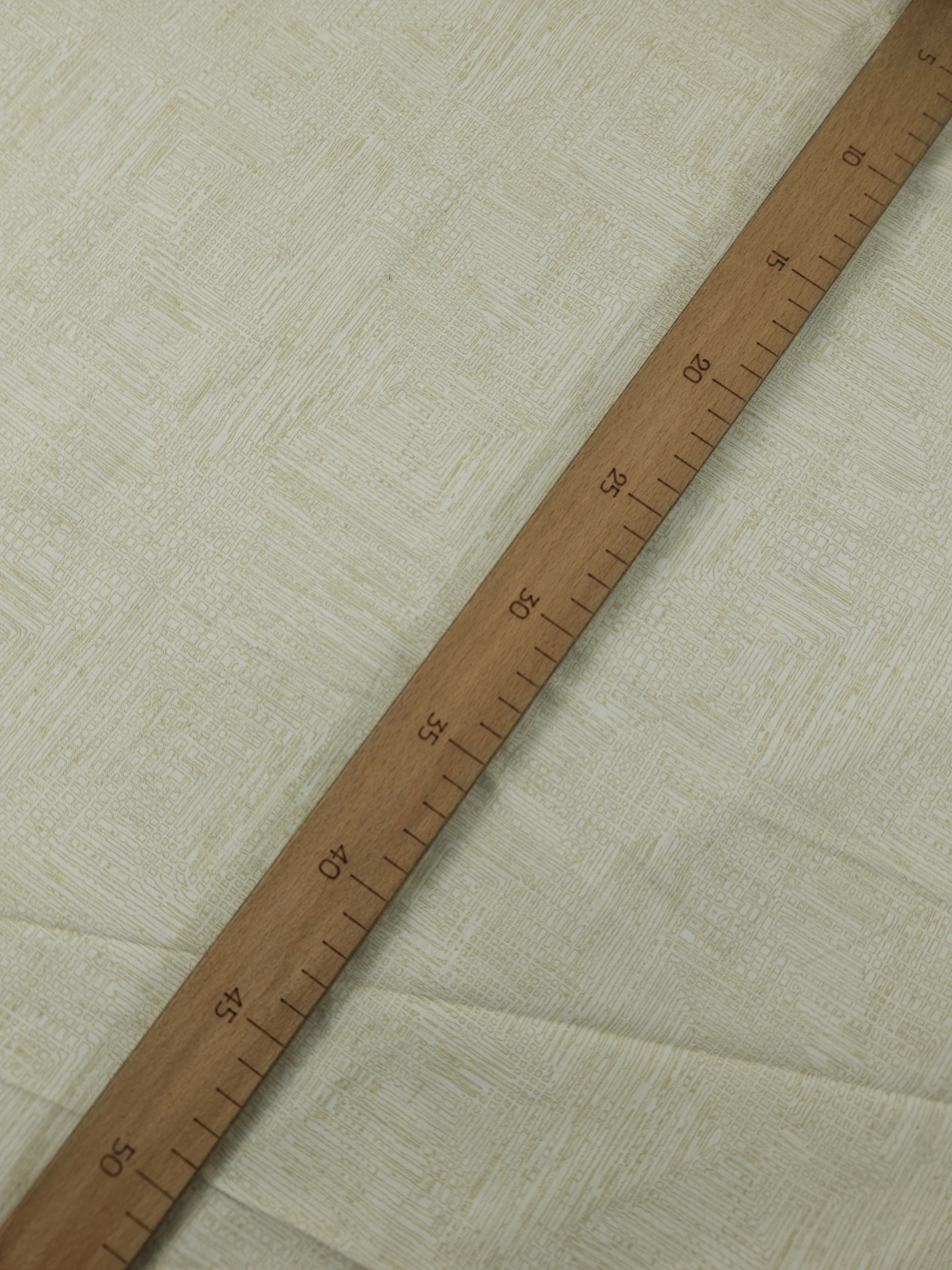 Cream Static Maze Lines 100% Cotton