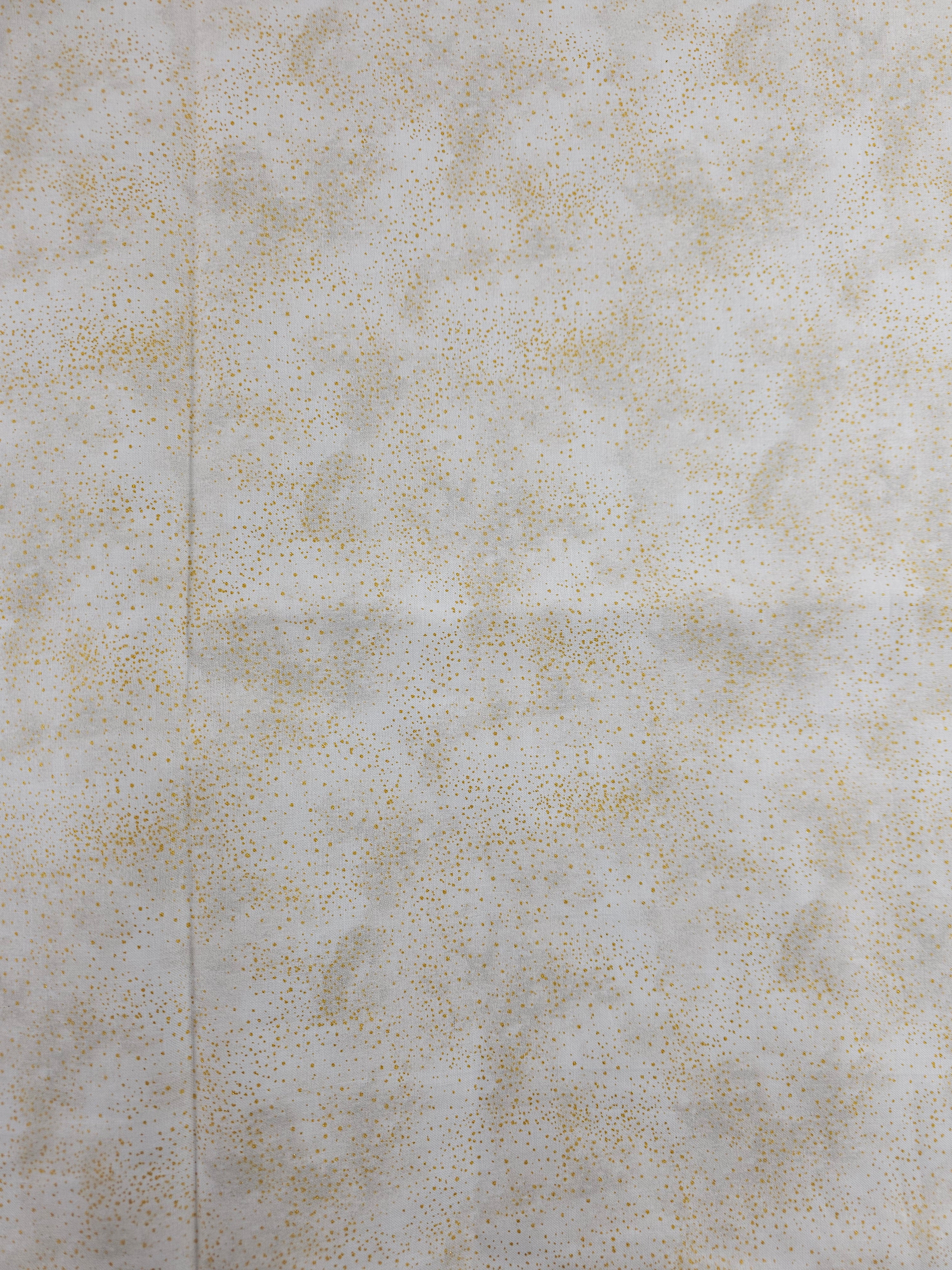 Gold Flecked Cream Cotton - (Various Sizes)