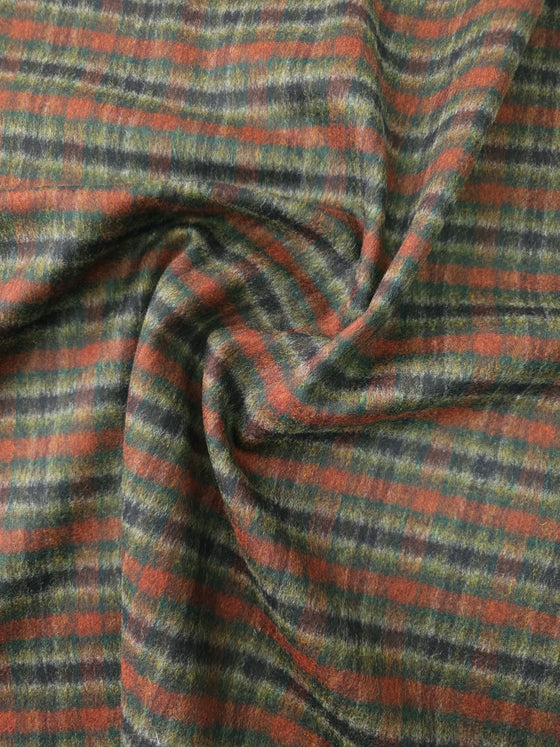 Red/Khaki Tartan Lightweight 100% Wool