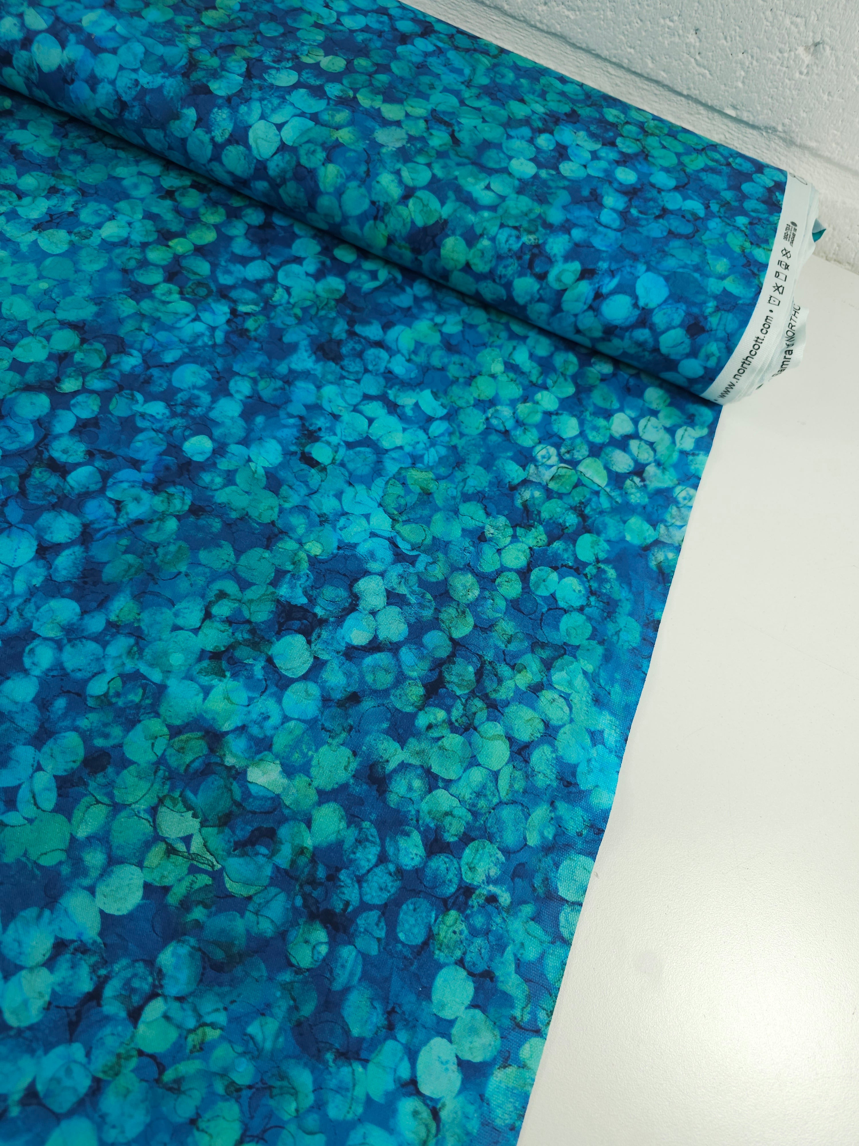 Aqua Confetti Utopia 100% Cotton