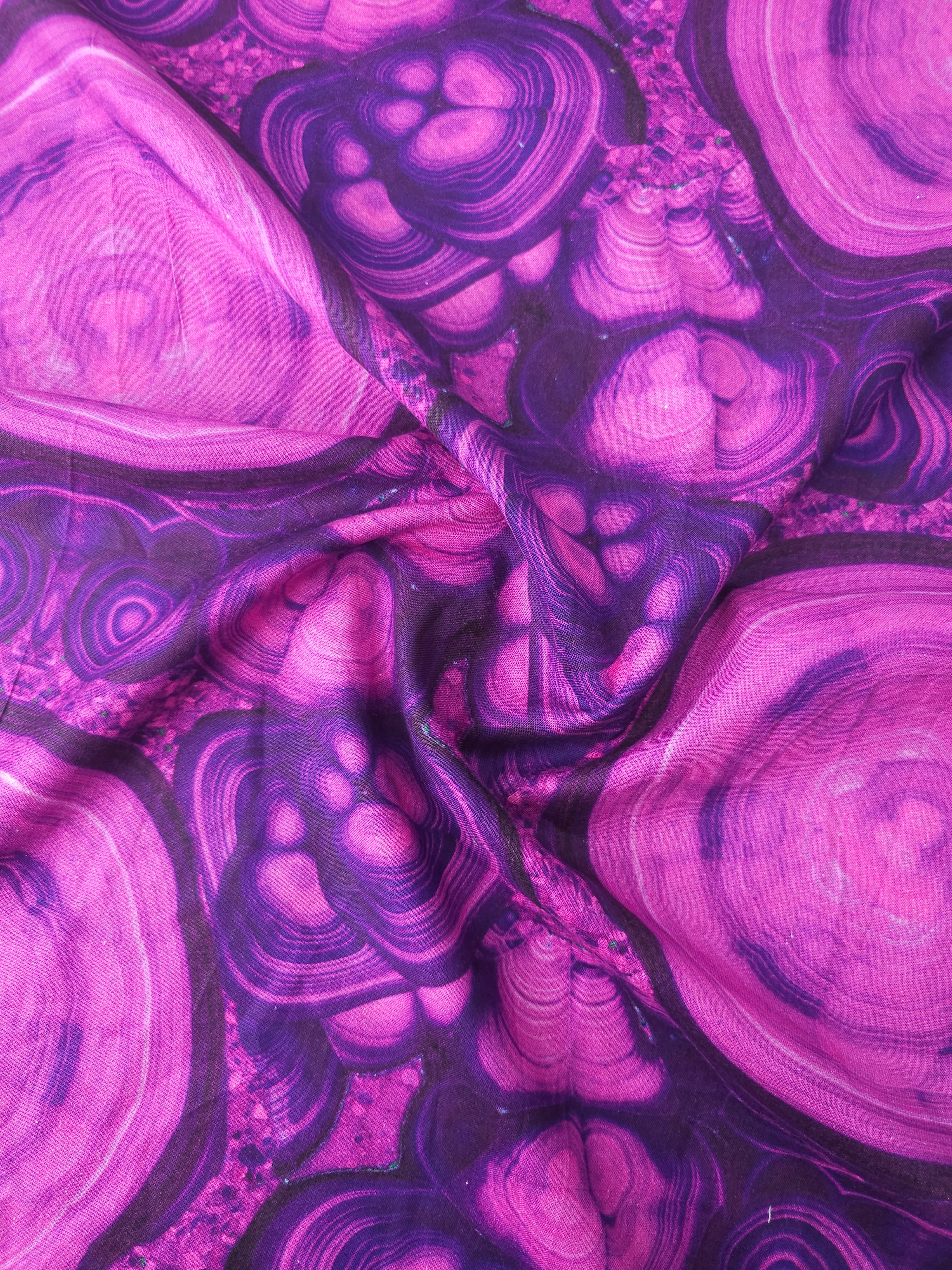 Magenta Purple Kaleidoscopic Log 100% Cotton