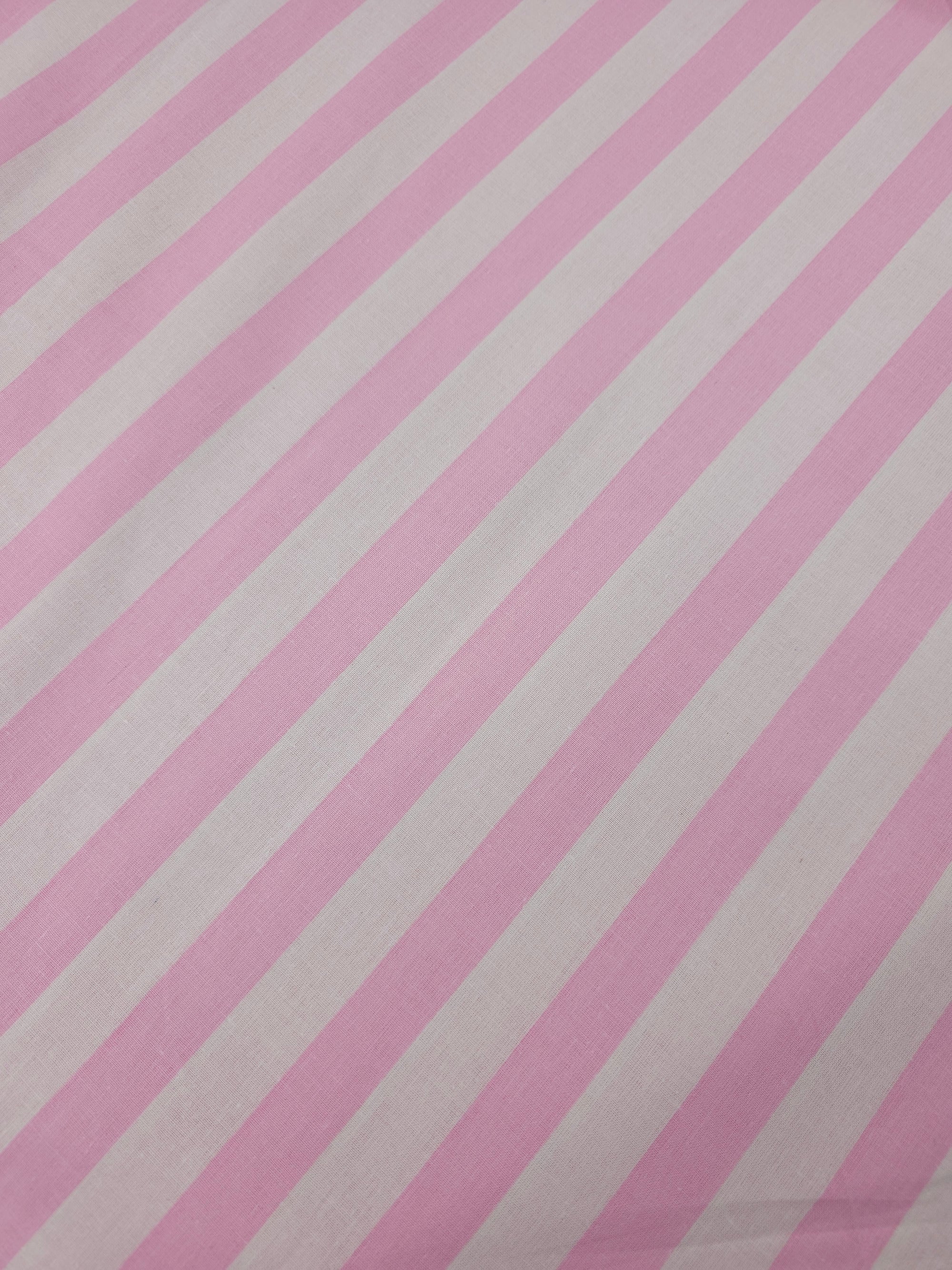 Bubblegum Pink Stripe 100% Cotton *EXTRA WIDE*