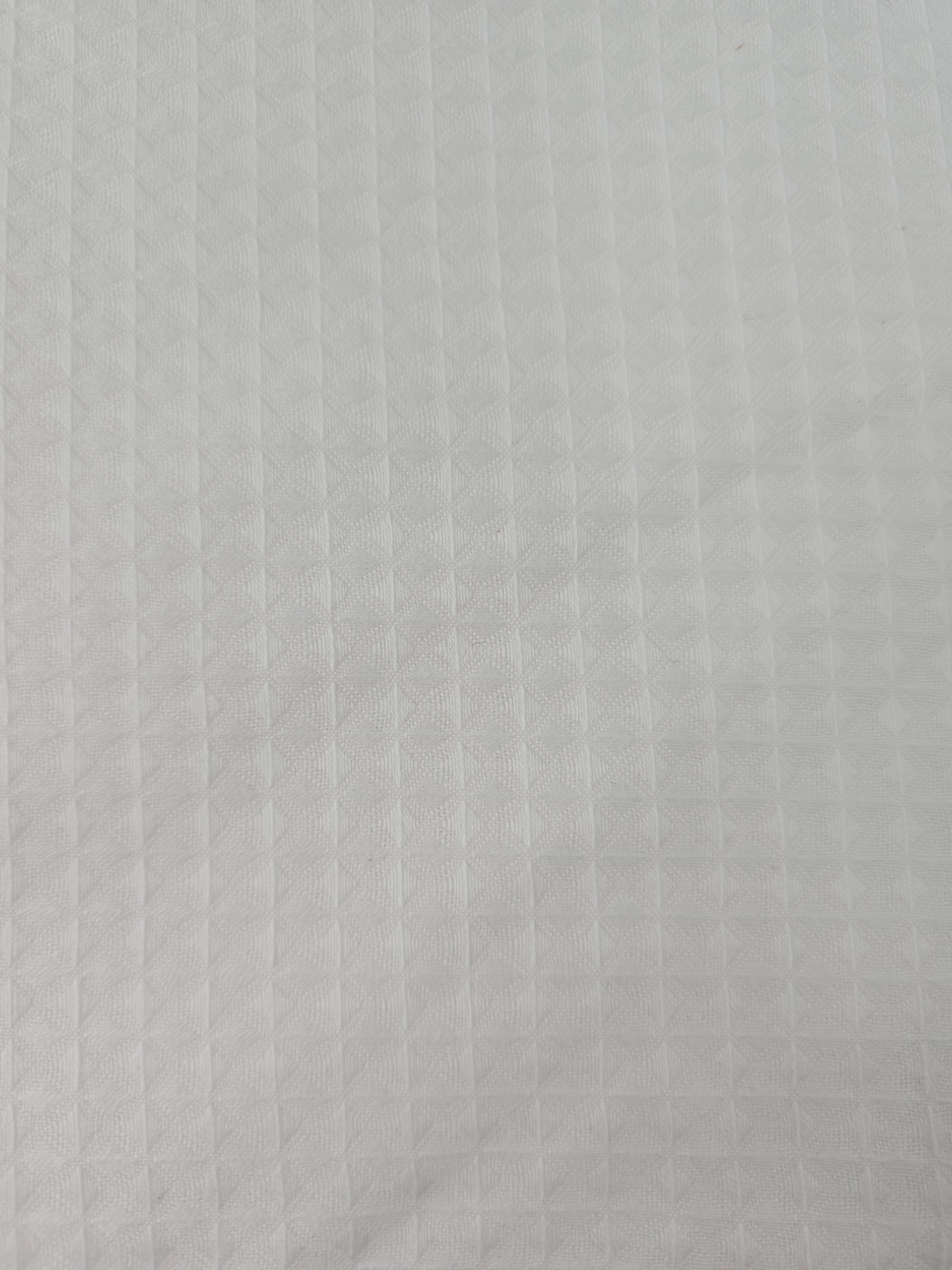 White waffle Fabric- 0.8m piece