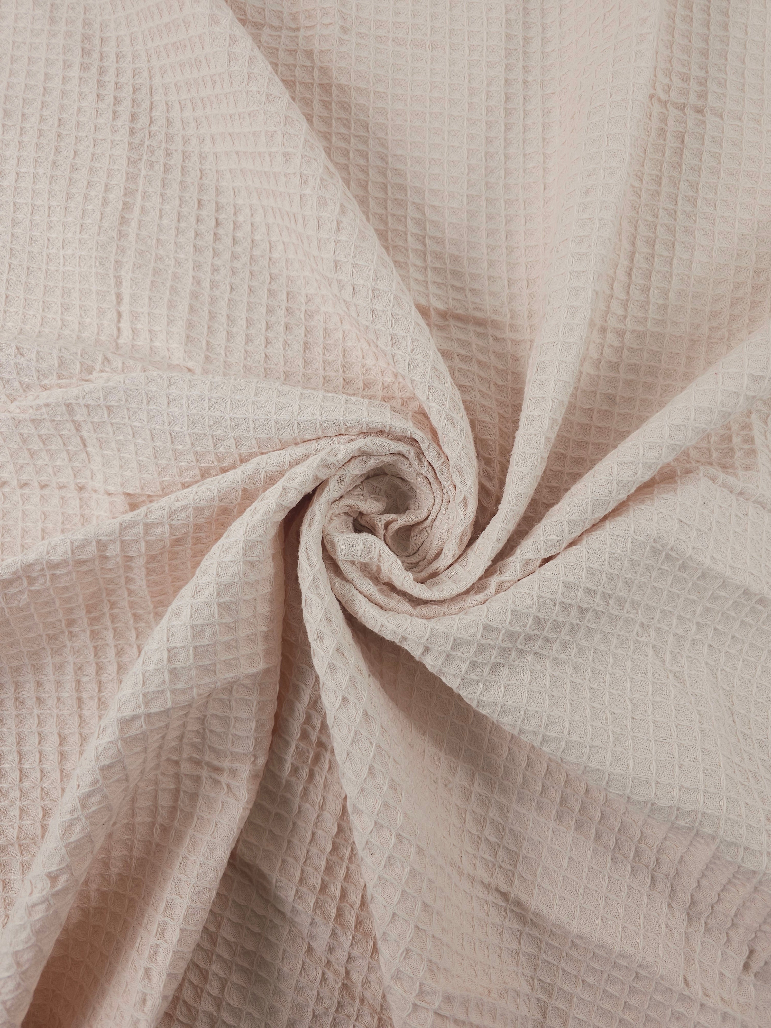 Pale Peach Waffle Cotton *EXTRA WIDE*
