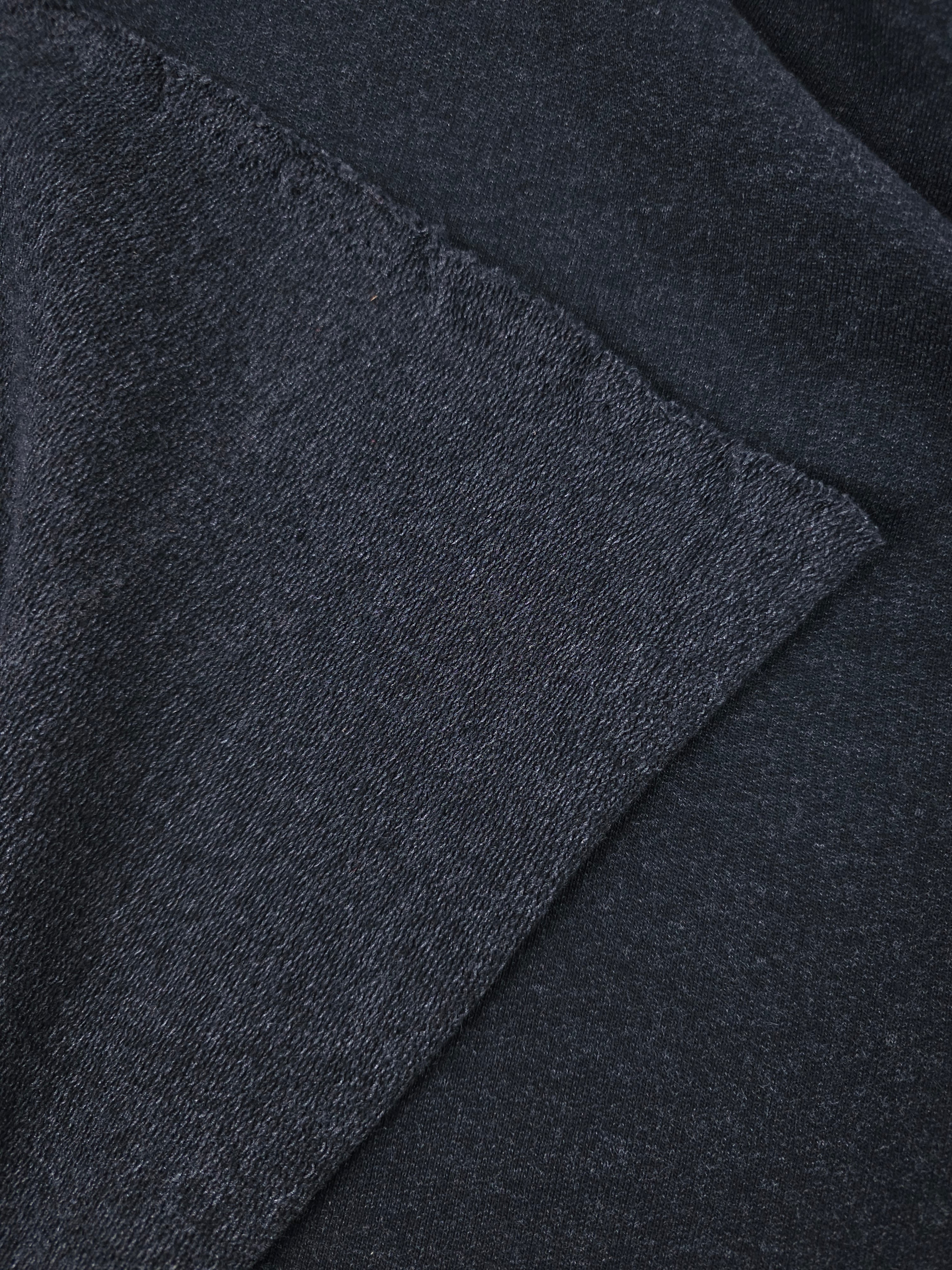 Charcoal Black Loopback Terry