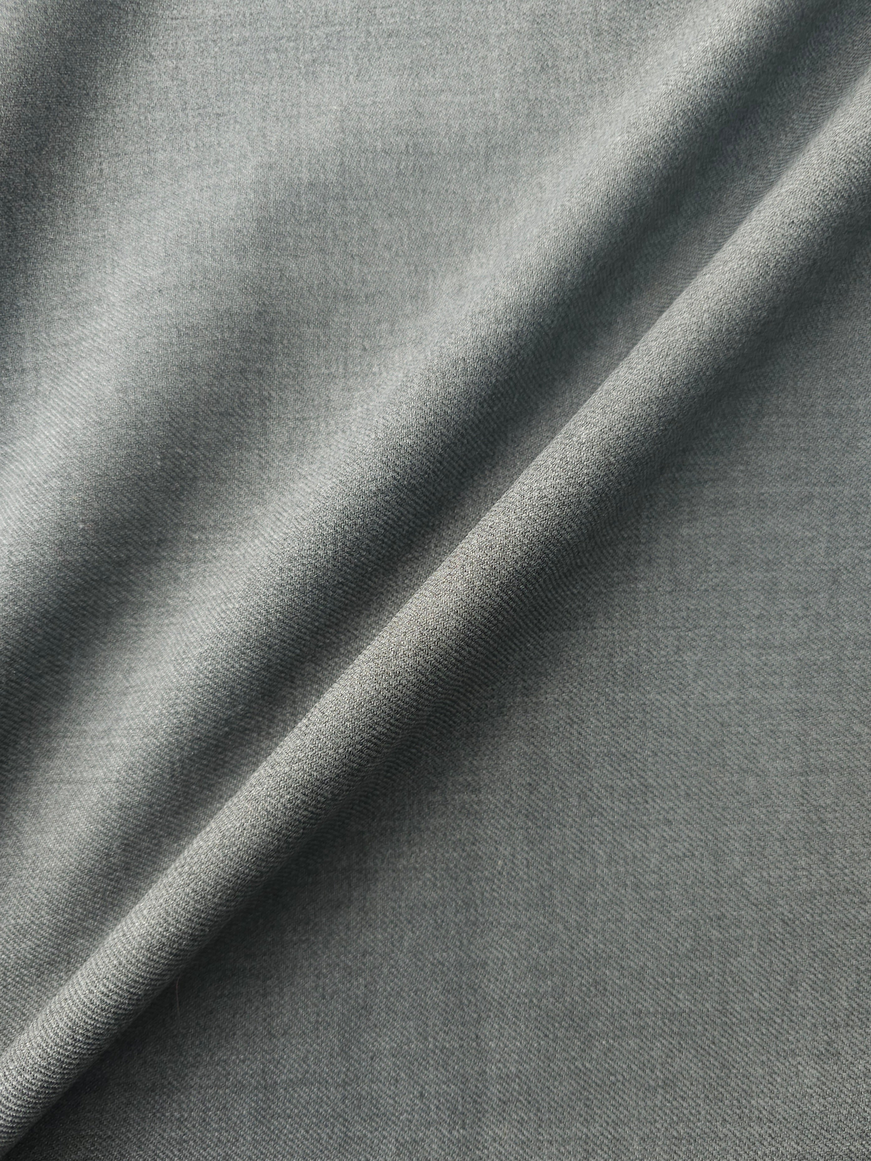 Grey Poly Wool Suiting