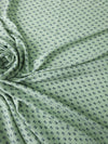 Pale Green Ditsy Floral Viscose Challis
