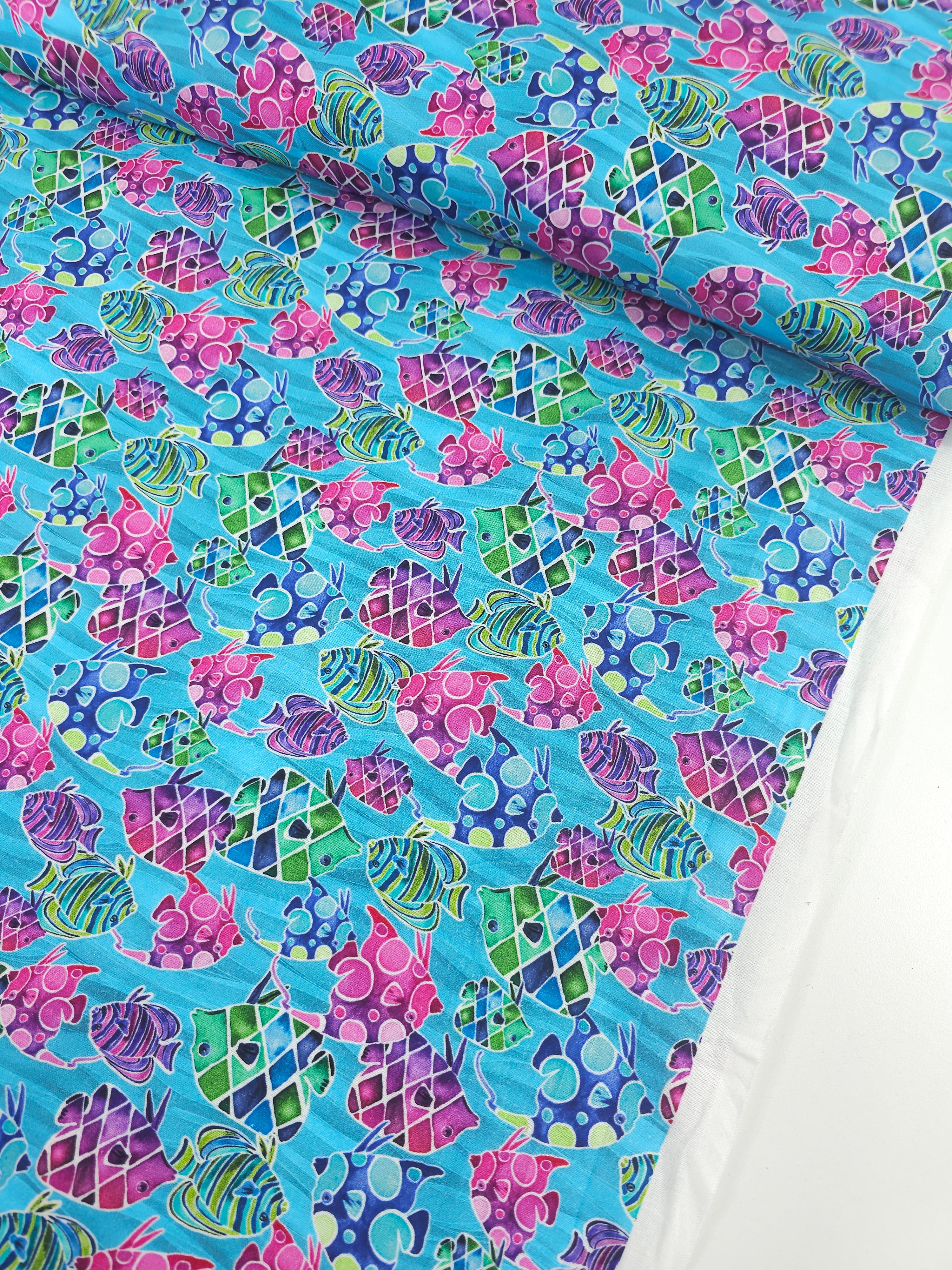Tropical Fish 100% Cotton