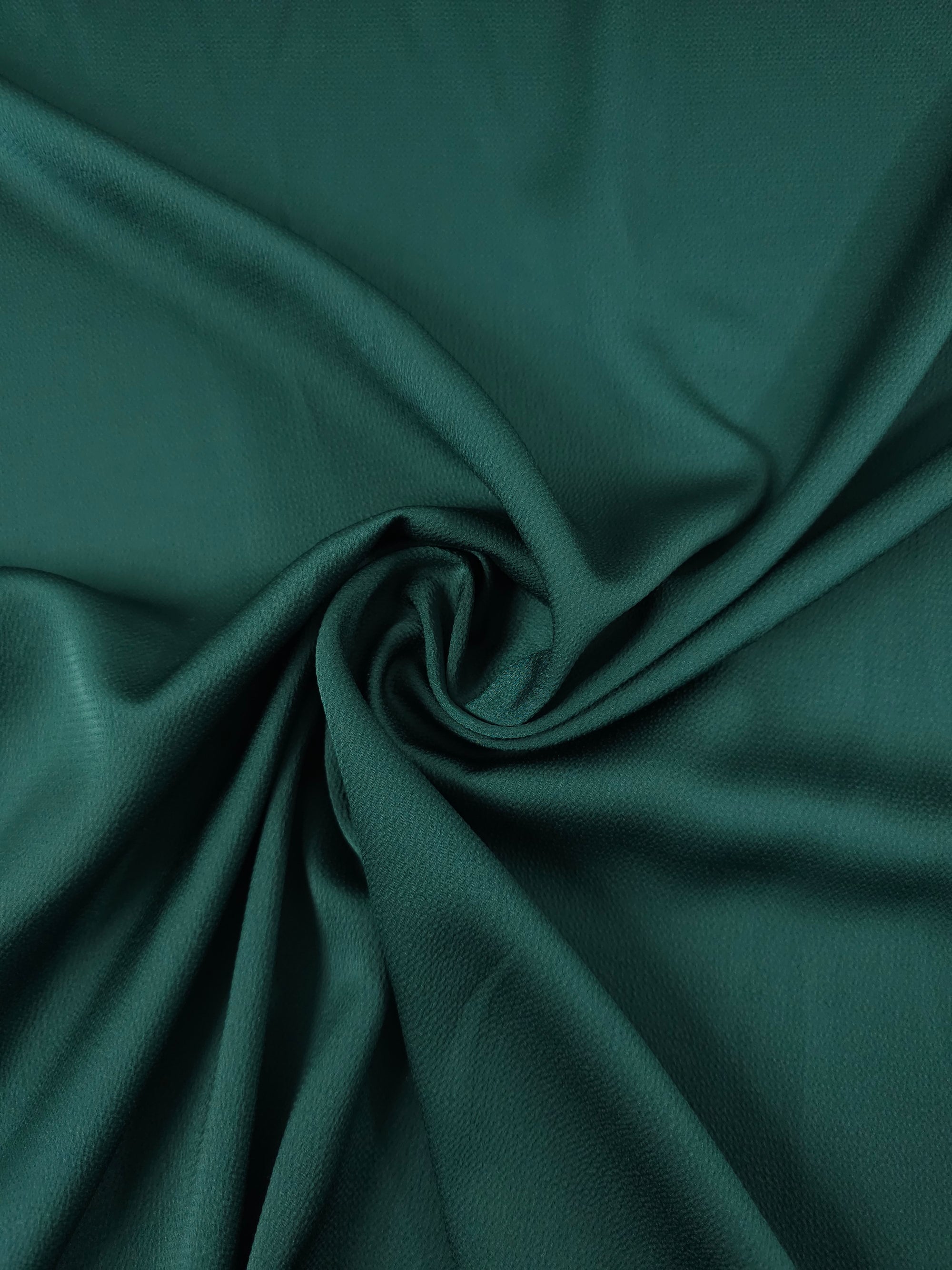 Bottle Green Bubble Matte Poly Satin