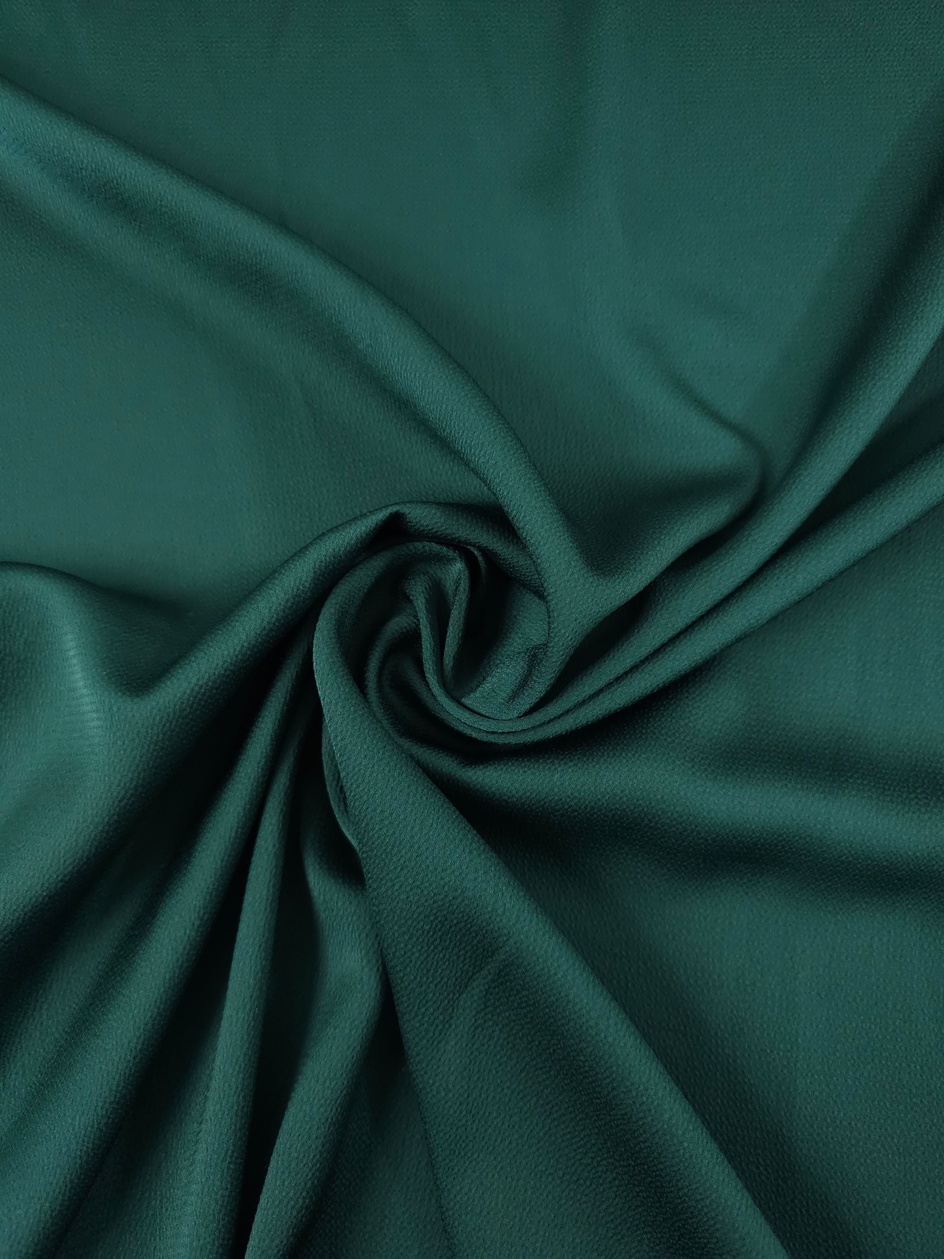 Bottle Green Bubble Matte Poly Satin