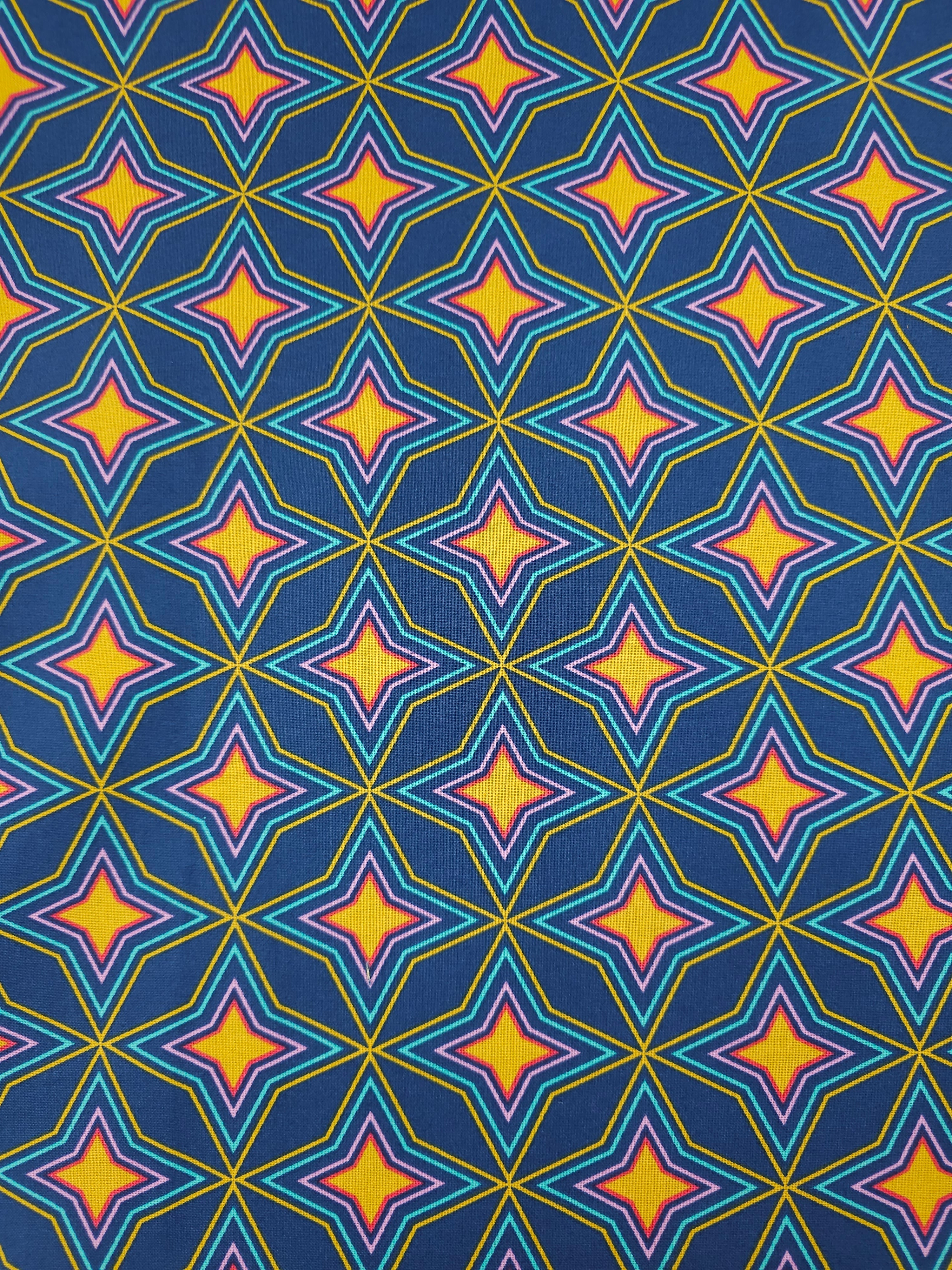 Geometric Diamond Star 100% Cotton - Benartex