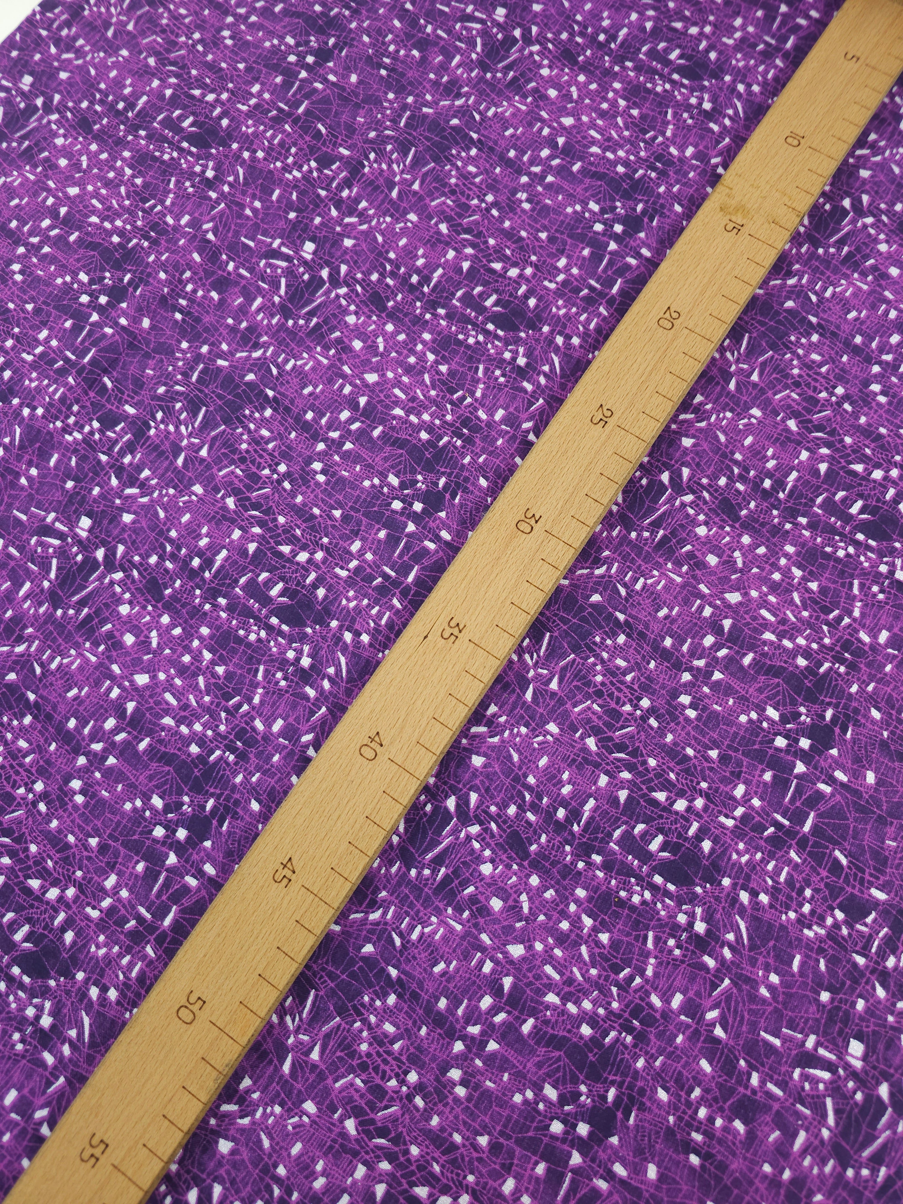 Purple/Silver Mosaic Crackles 100% Cotton - Benartex