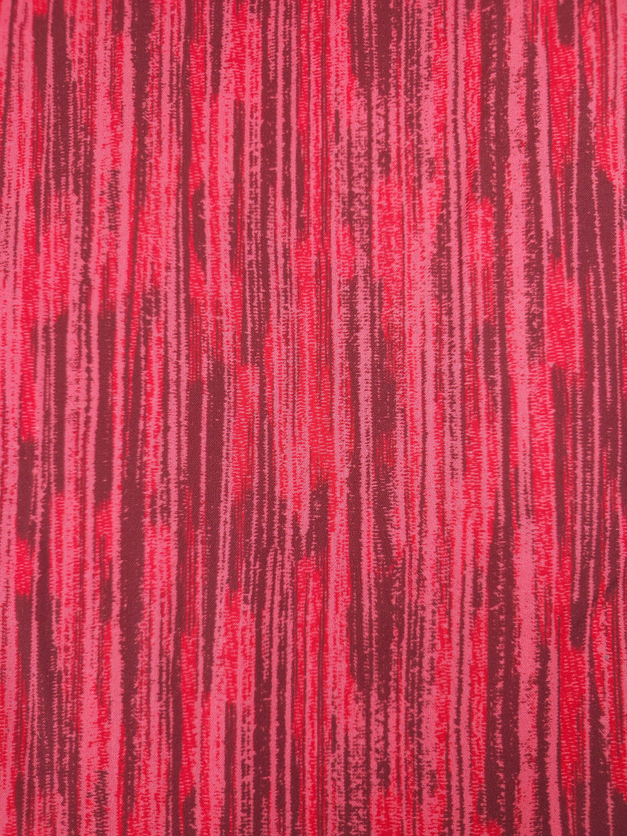 Pinky Red Static Lines 100% Cotton