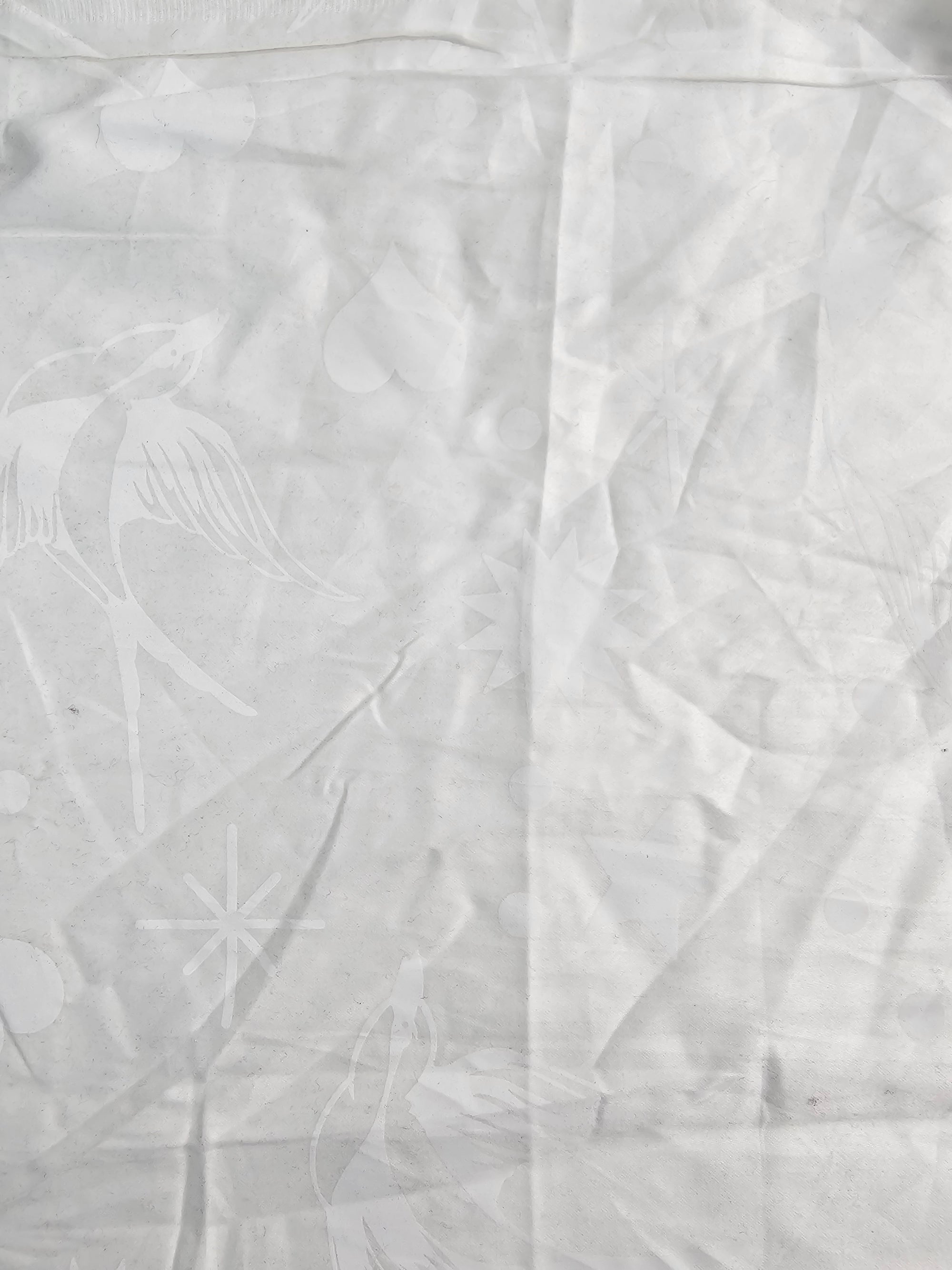 Whimsical White Viscose Satin - 1.2m Piece