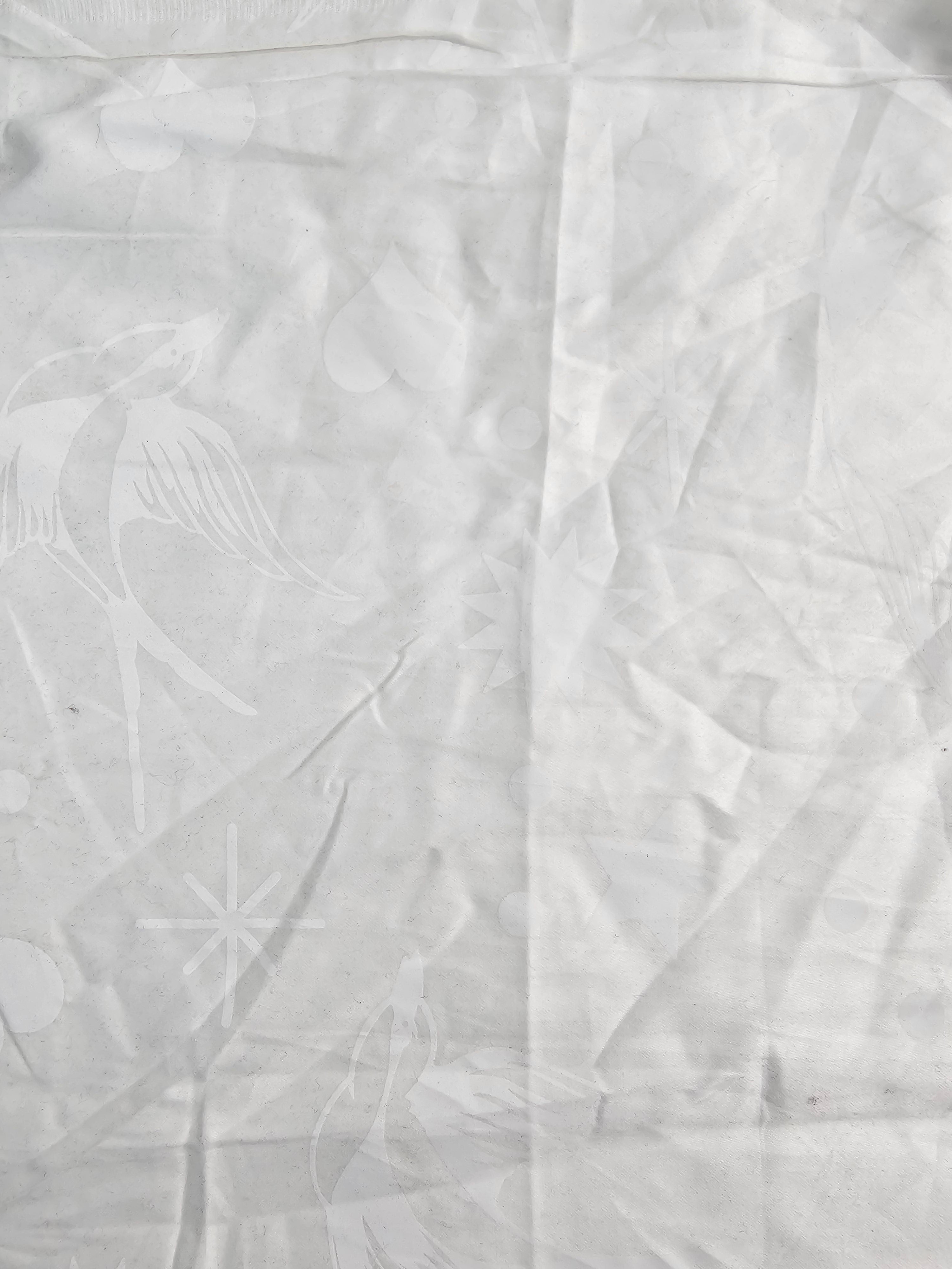 Whimsical White Viscose Satin - 1.2m Piece