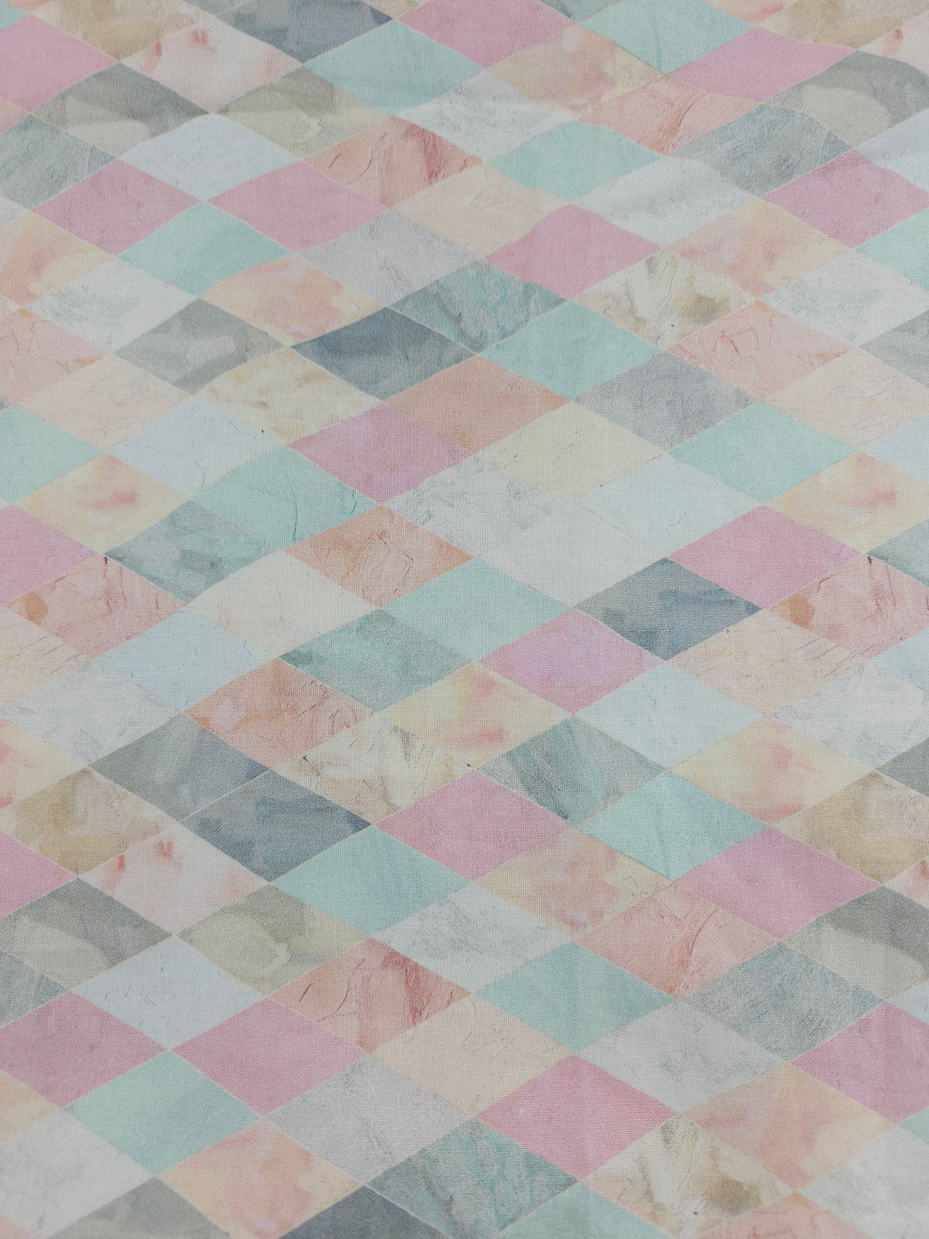 Pastel diamond Cotton- 3m piece