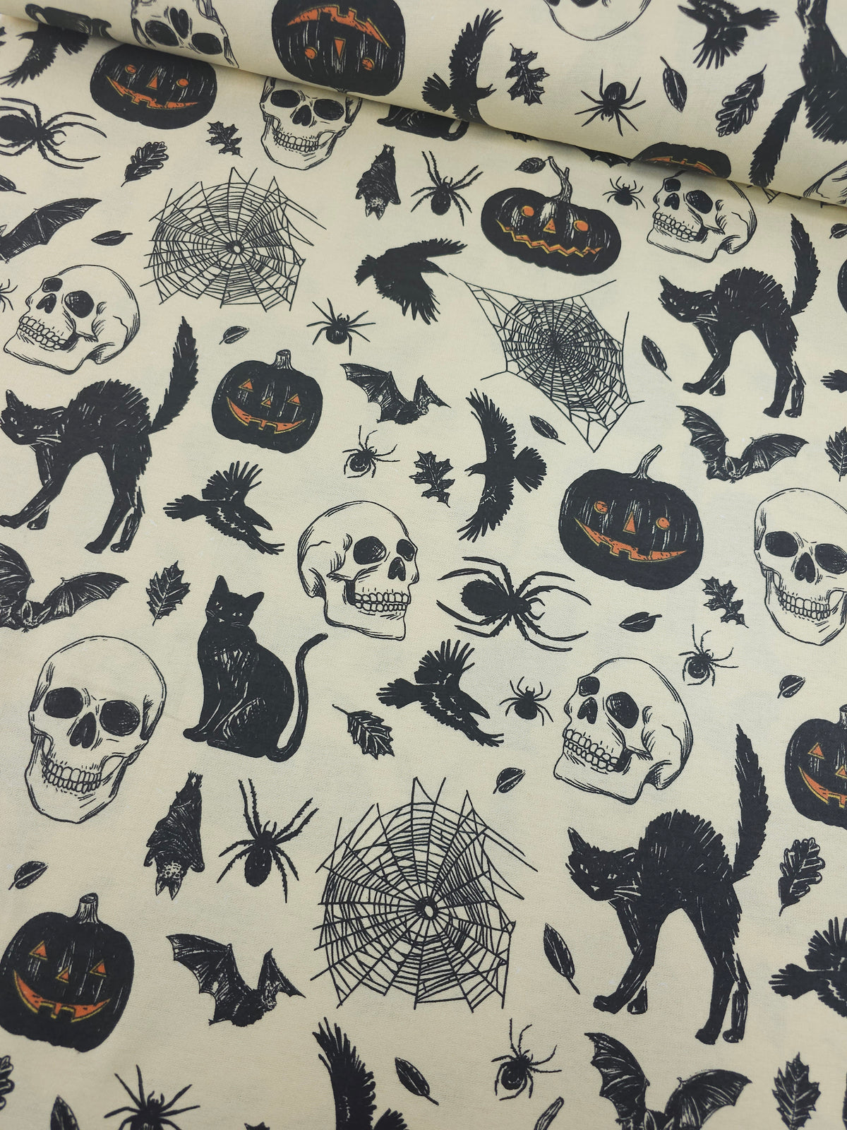 Halloween Spooks Lightweight Flannel Cotton