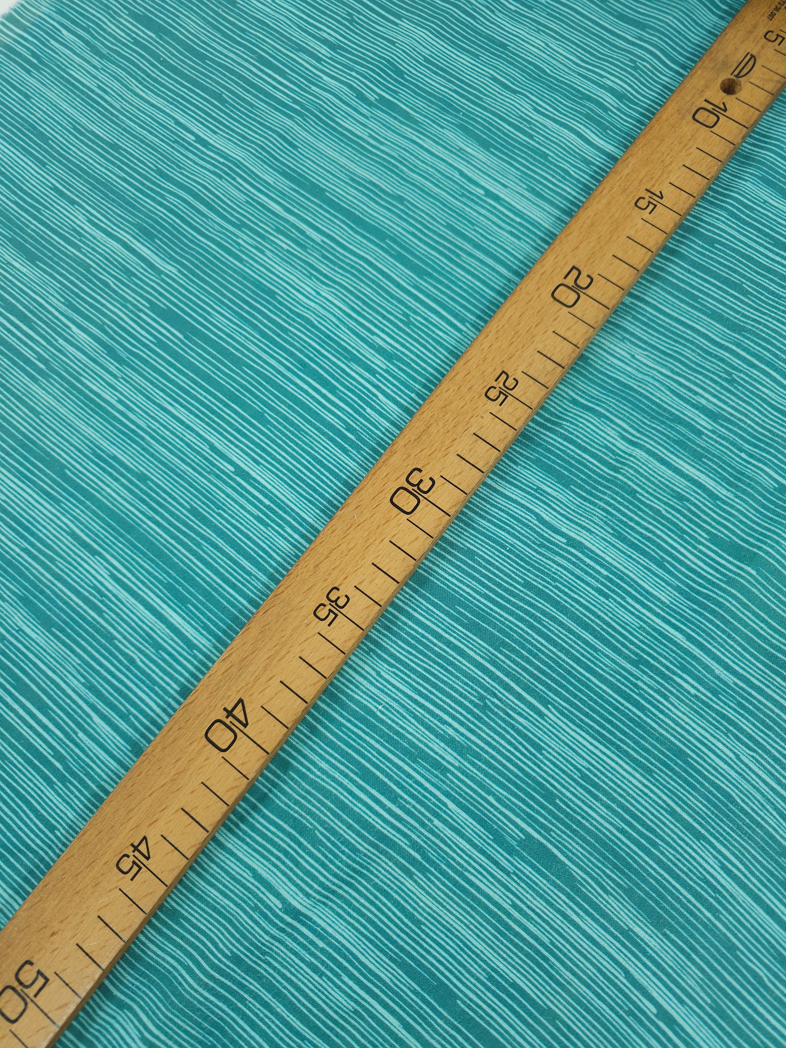 Mint/Teal Abstract Lines 100% Cotton