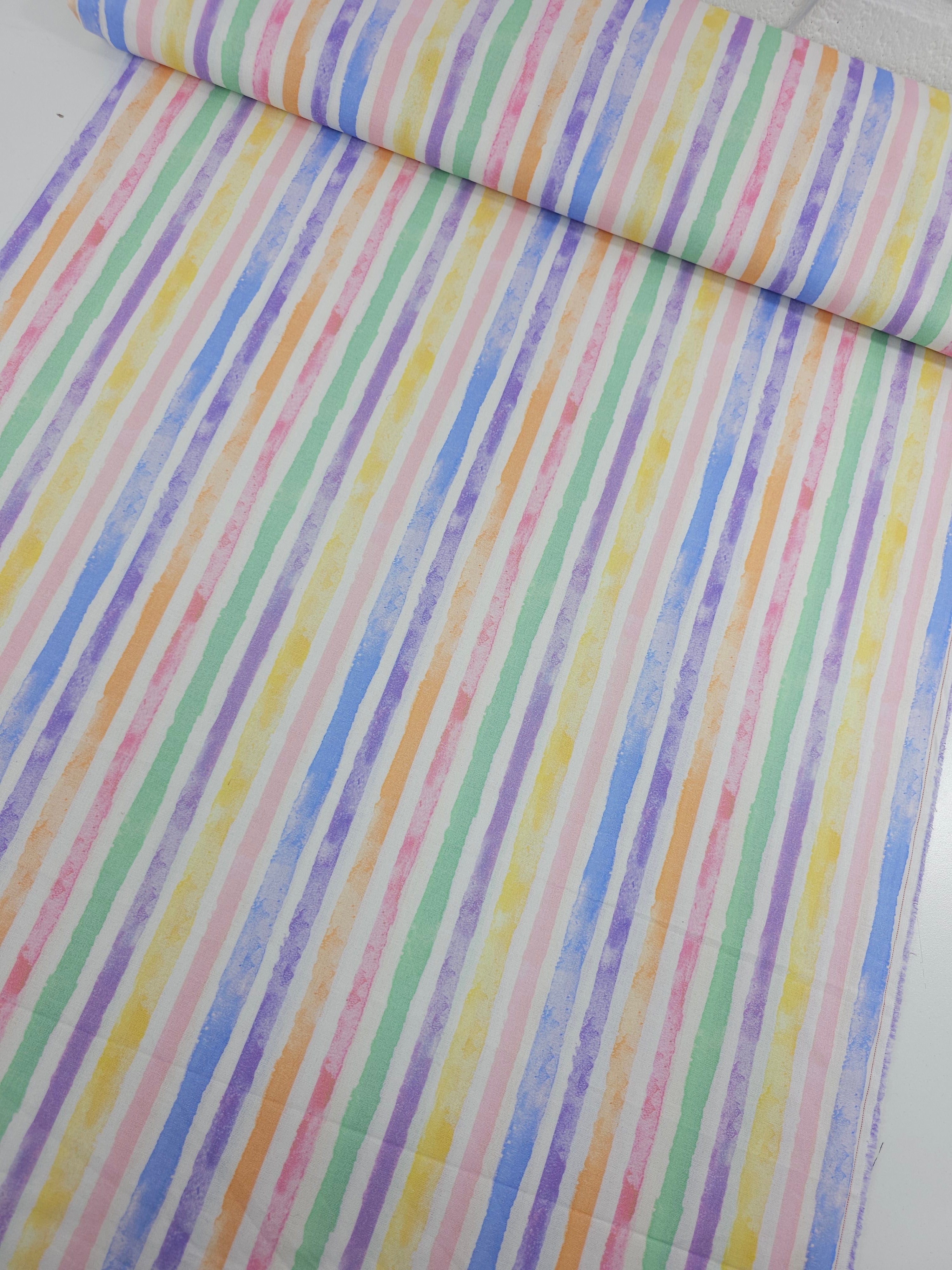 Washed Pastel Stripe 100% Cotton
