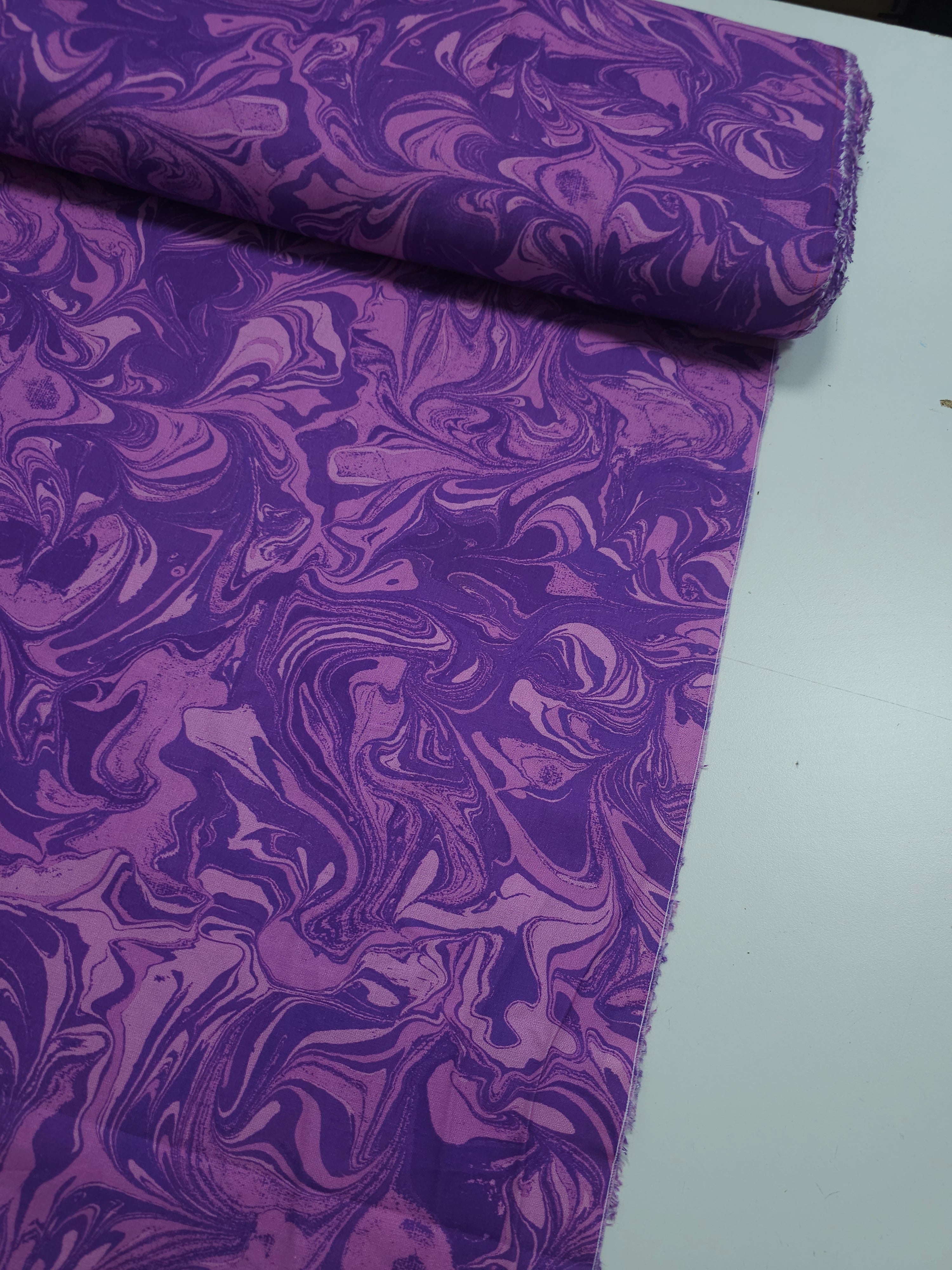 Purple Two-Tone Marble 100% Cotton