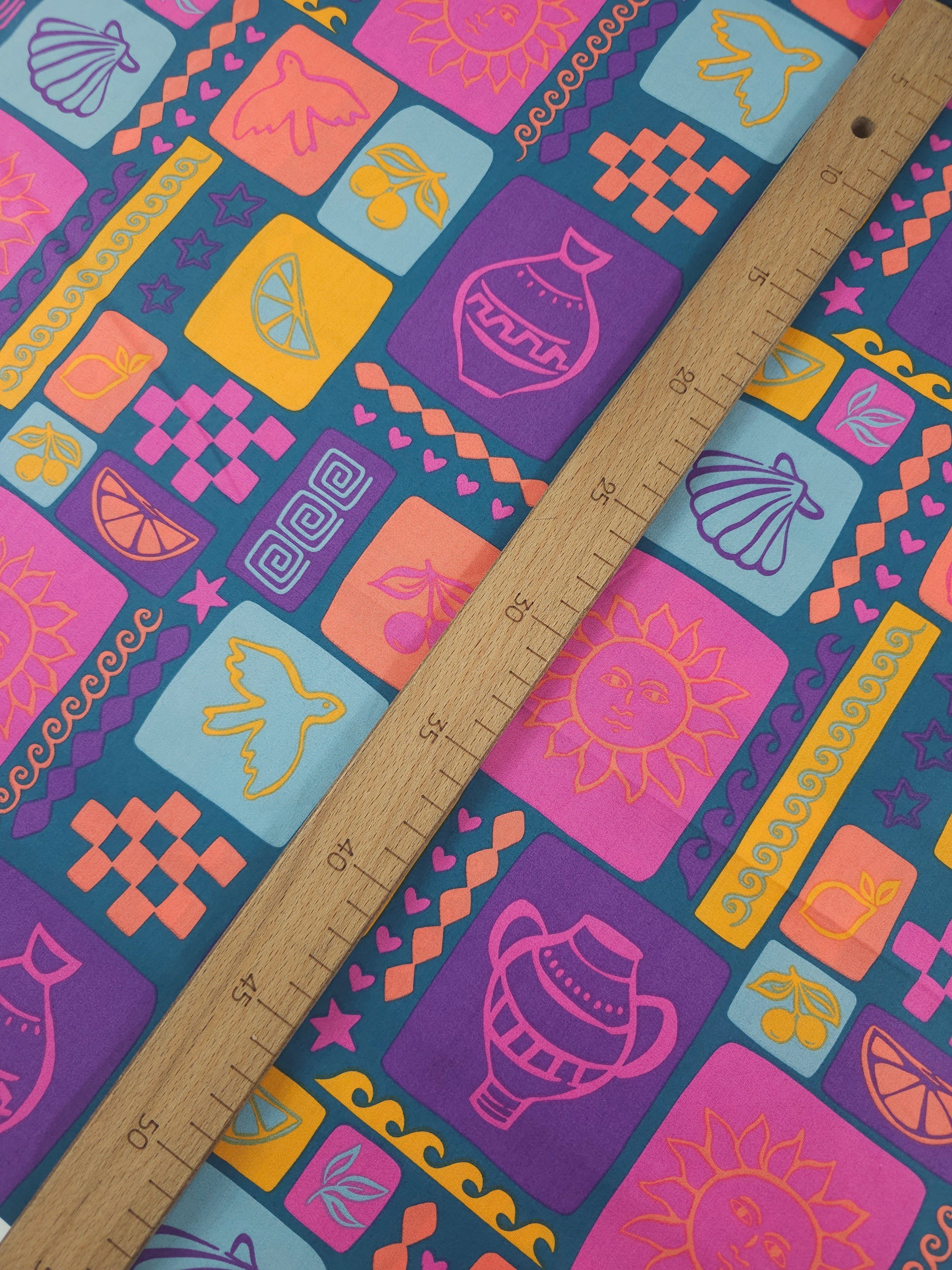 Summer Fusion Patchwork 100% Cotton 57"