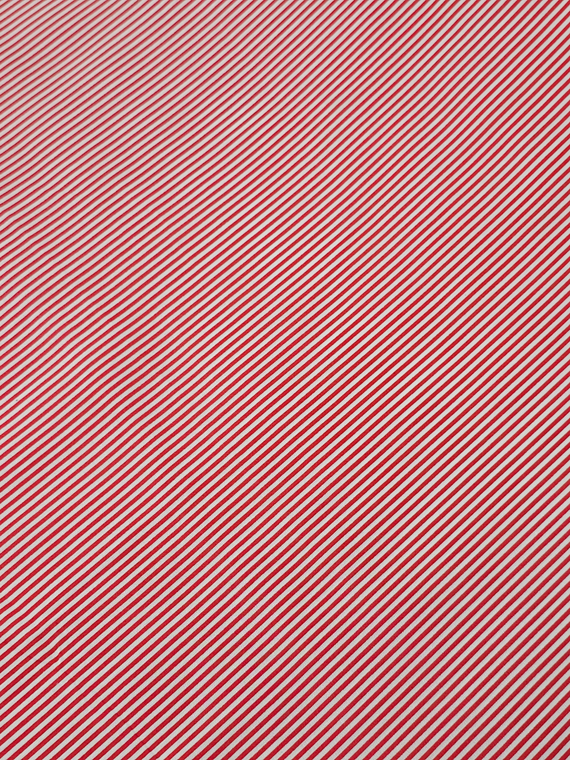 Strawberry Red Stripe 100% Cotton *EXTRA WIDE*