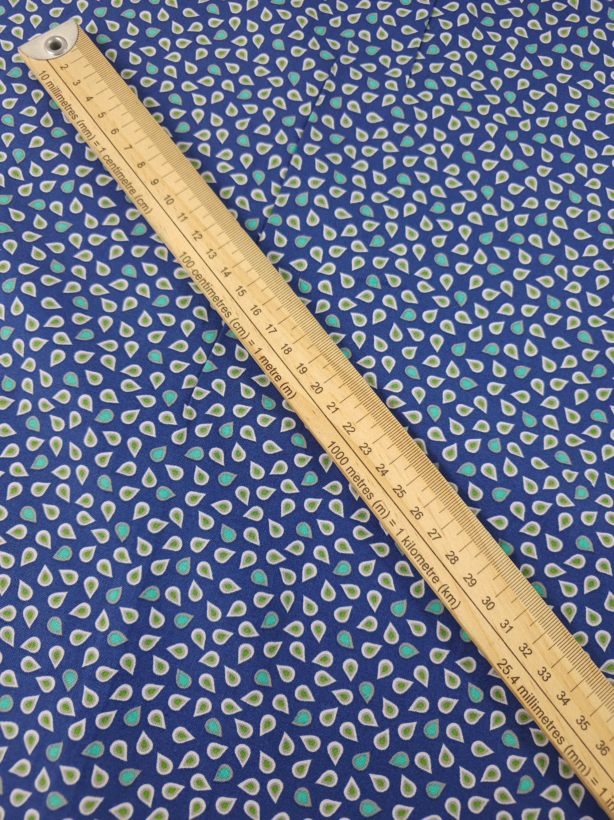 Blue/Green Mini Petal 100% Cotton