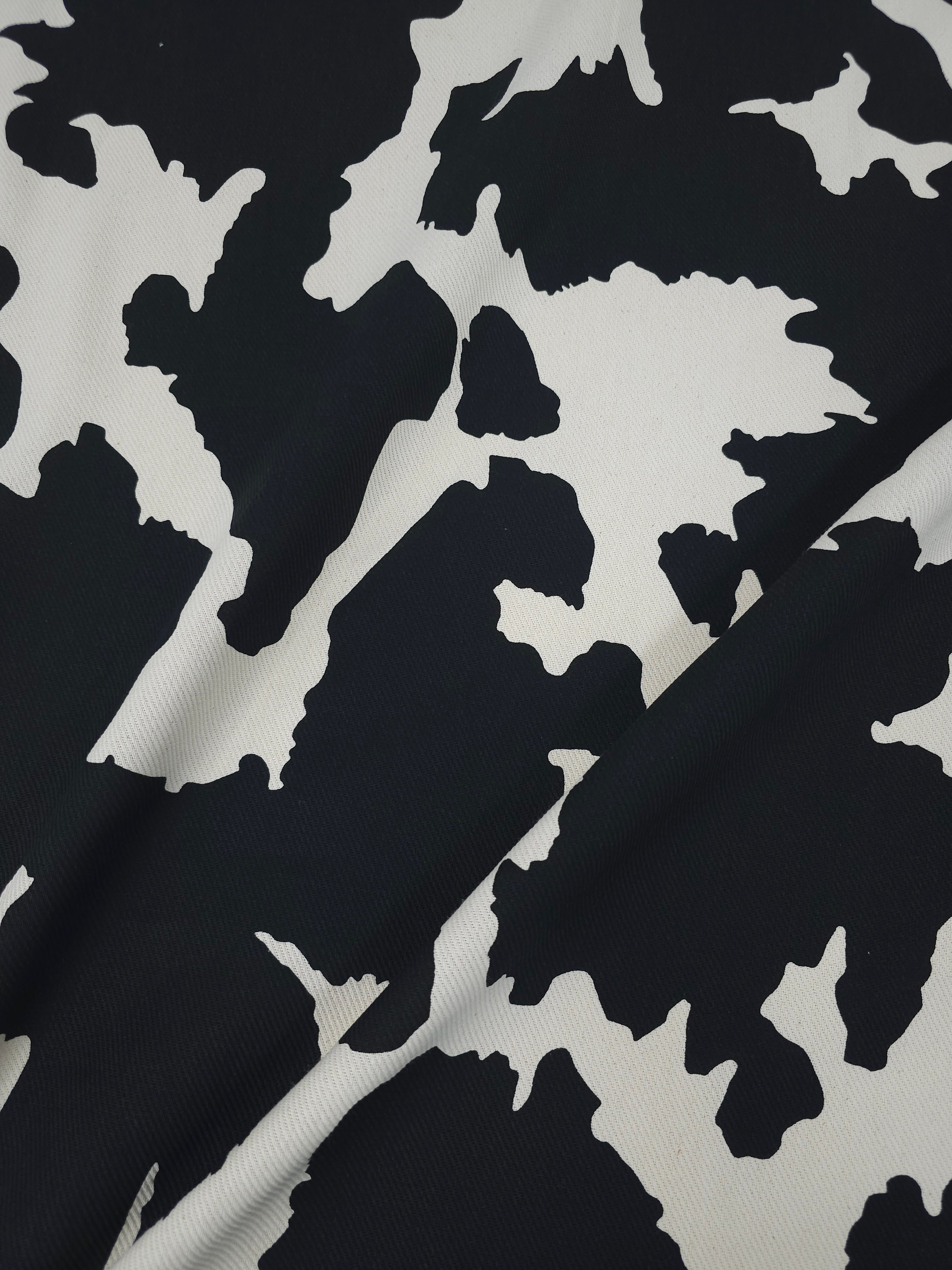 Black/Ivory Cow Denim