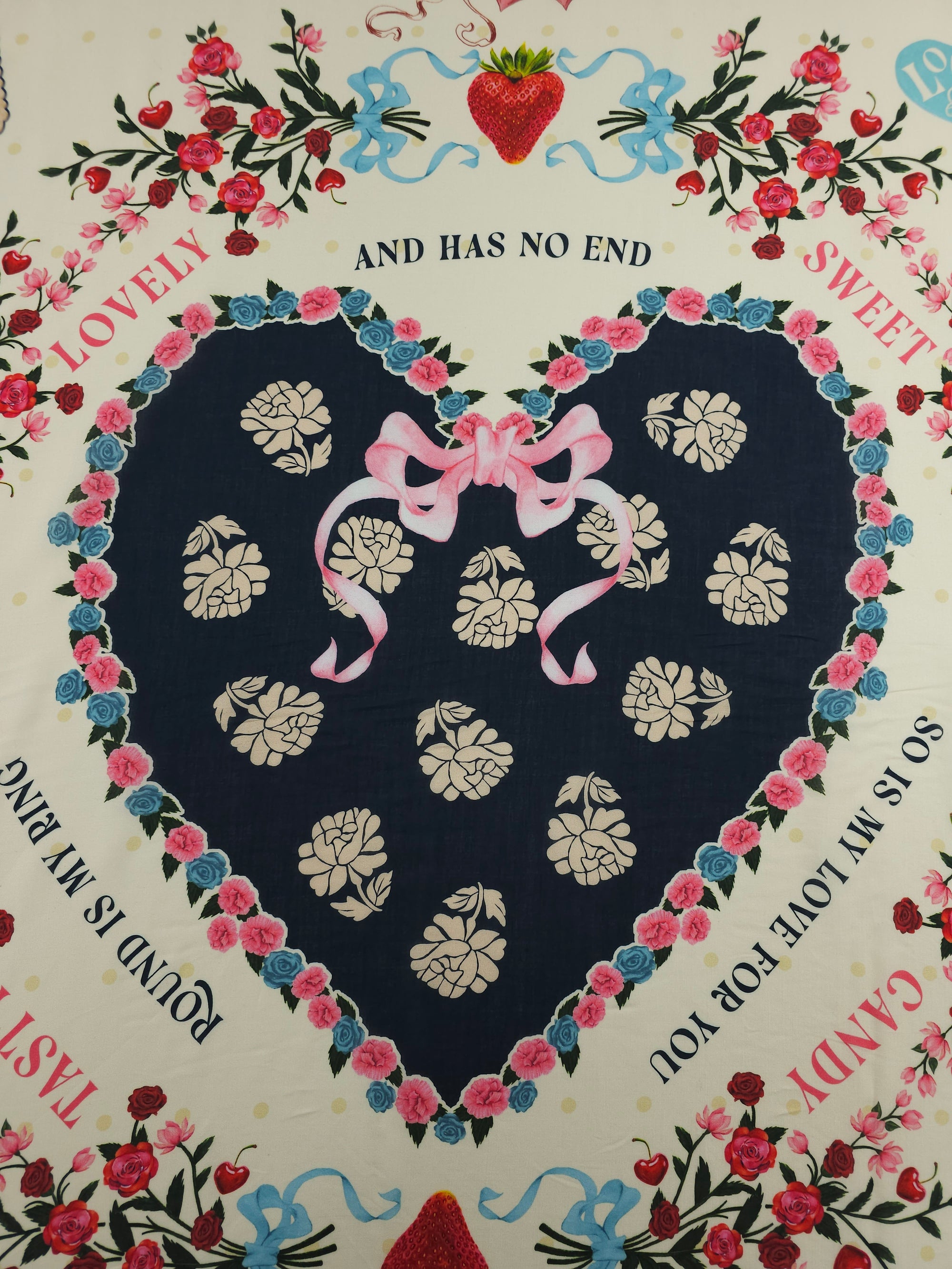 Valentine Heartfelt Viscose Voile - 1.70m Panel *DEFECT*