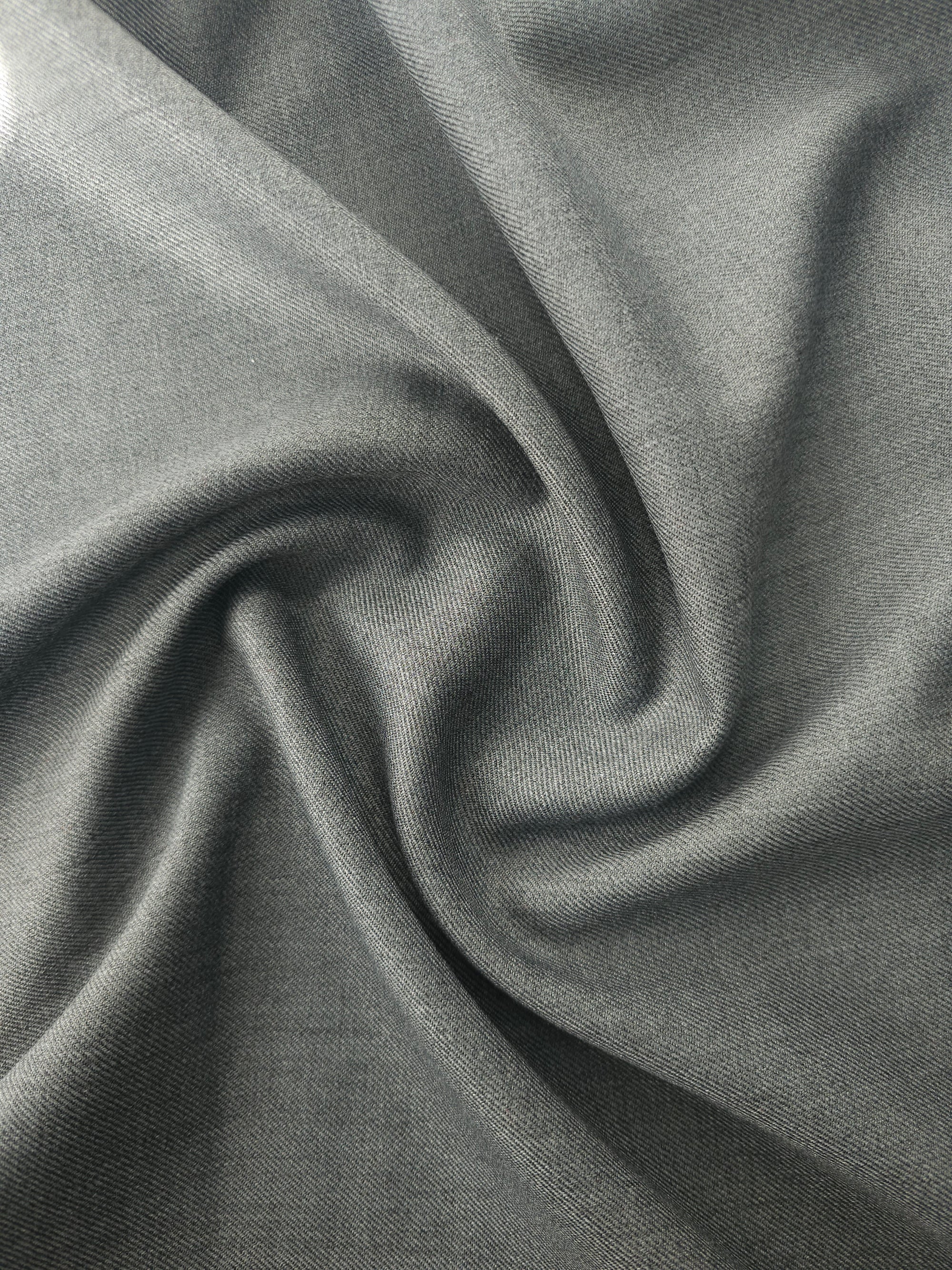 Grey Poly Wool Suiting