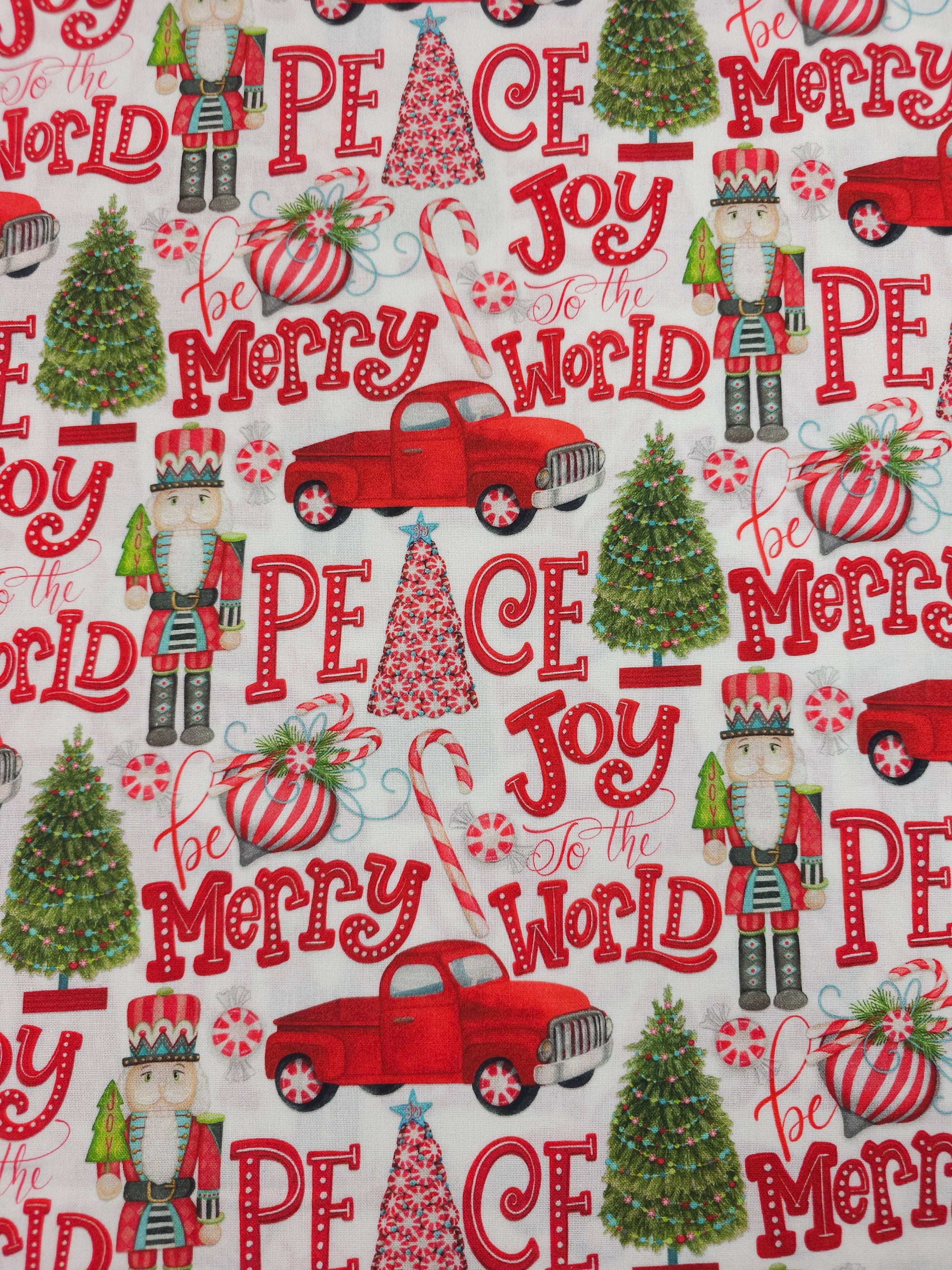Peppermint Joy Christmas 100% Cotton