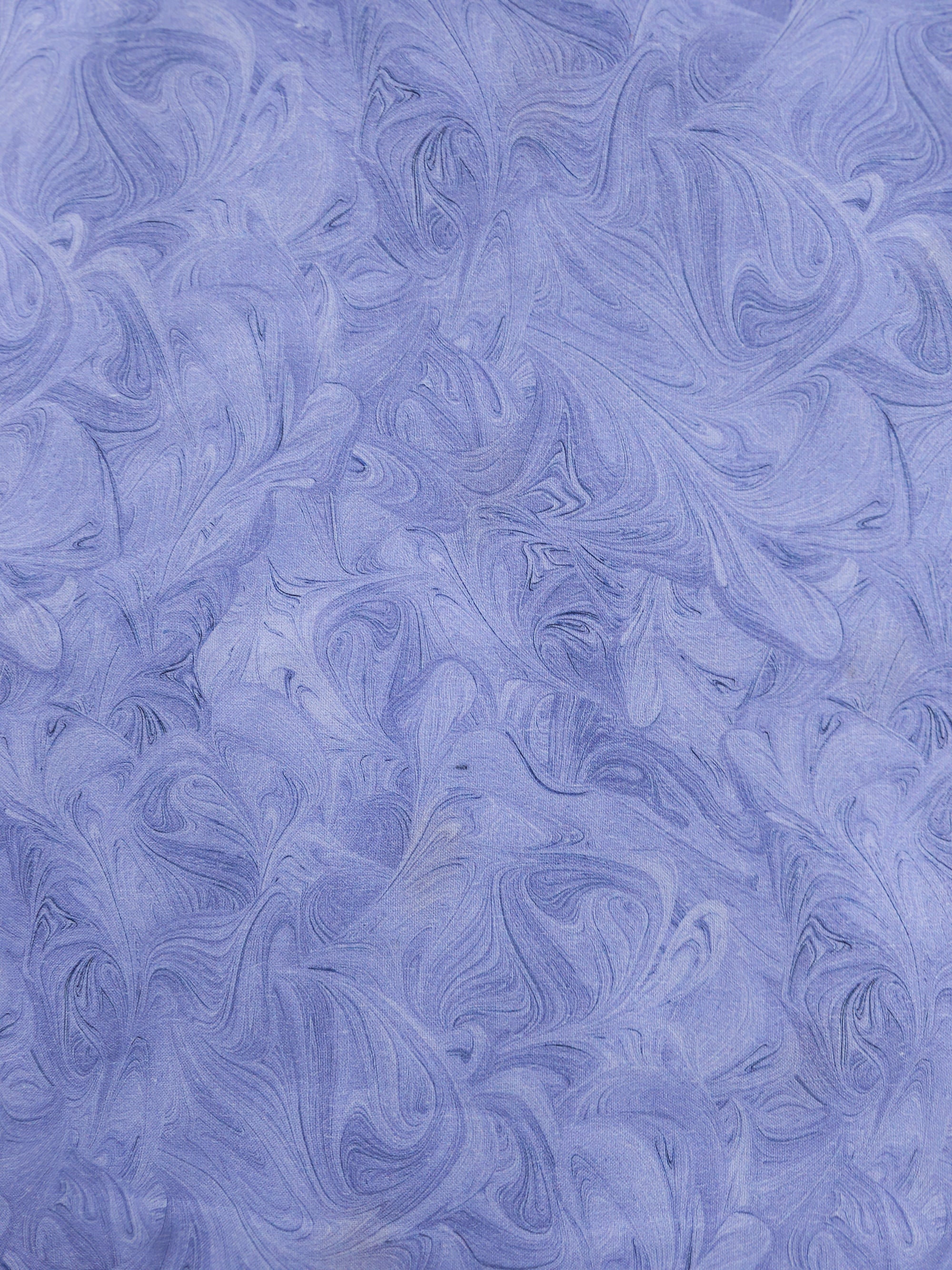 Lavender Marble Swirls Cotton (Defect) - 4.2m Piece