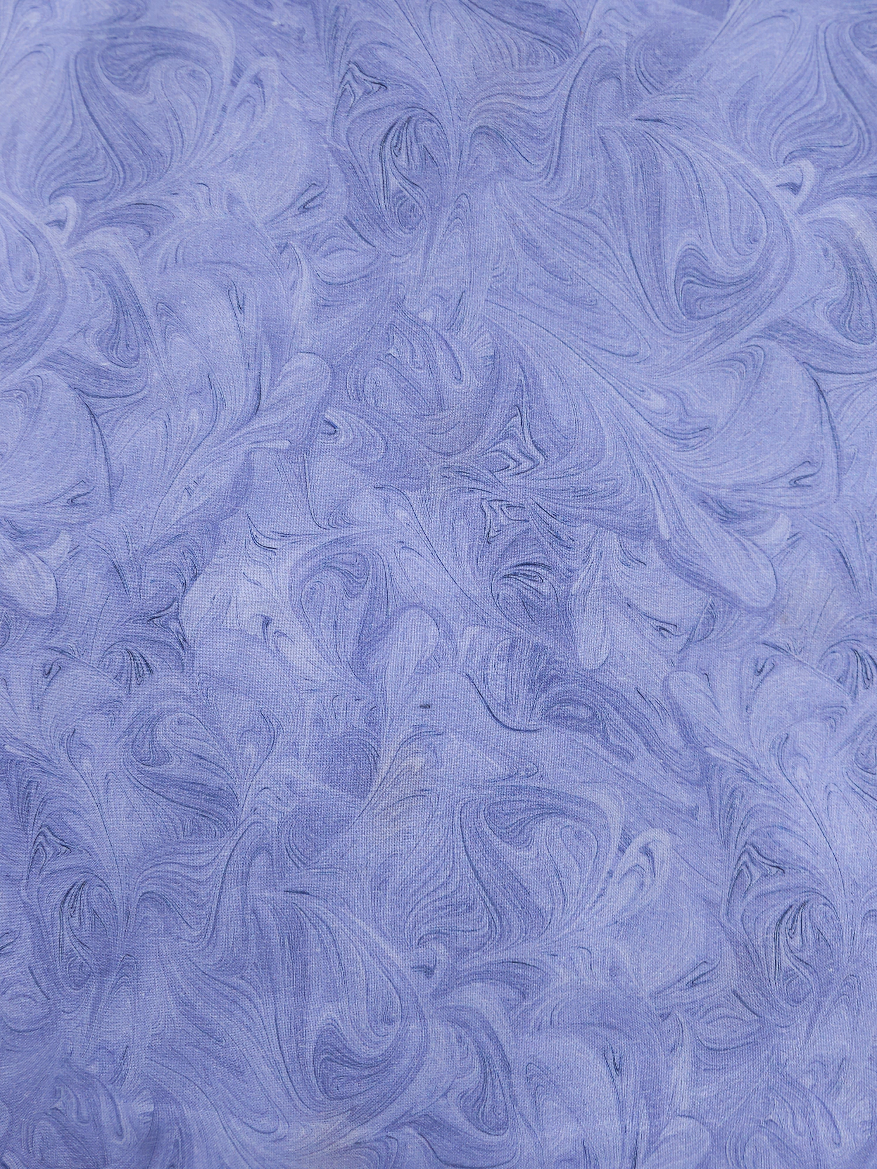 Lavender Marble Swirls Cotton (Defect) - 4.2m Piece