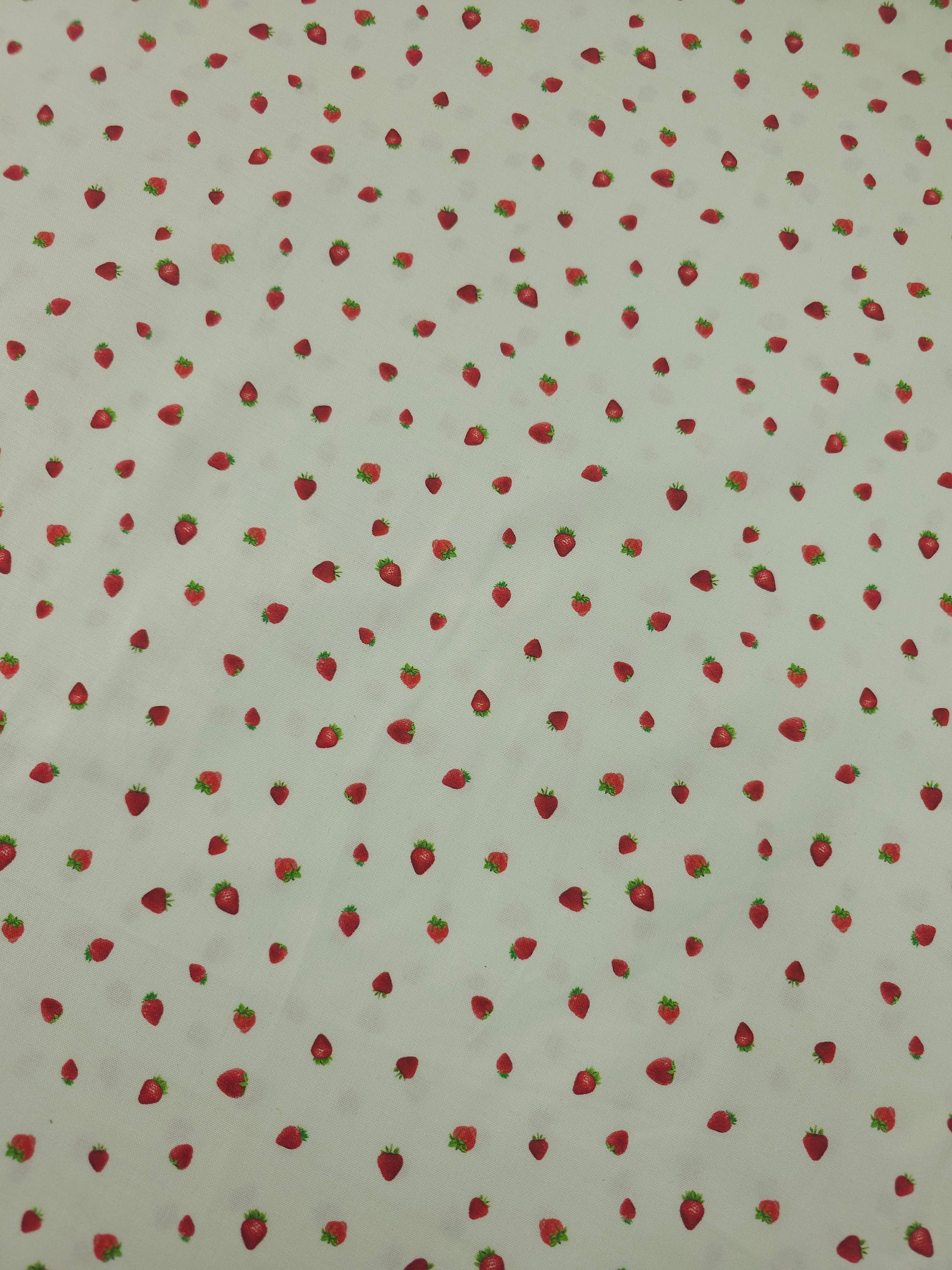 Mini Ditsy Strawberries 100% Cotton